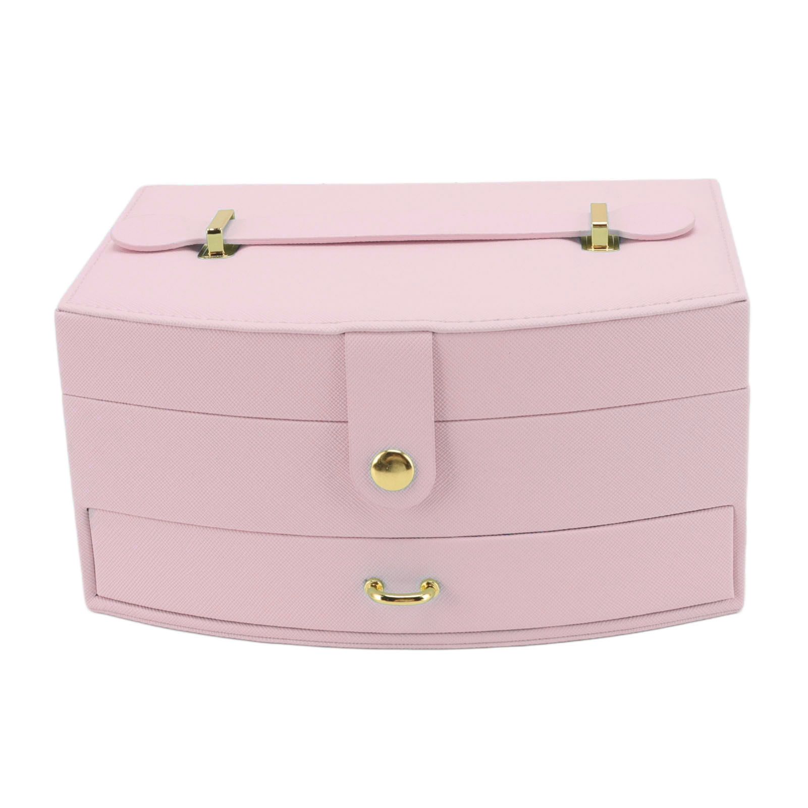 Travel Jewelry Case Portable 2 Layers PU Leather Jewelry Storage Holder Box
