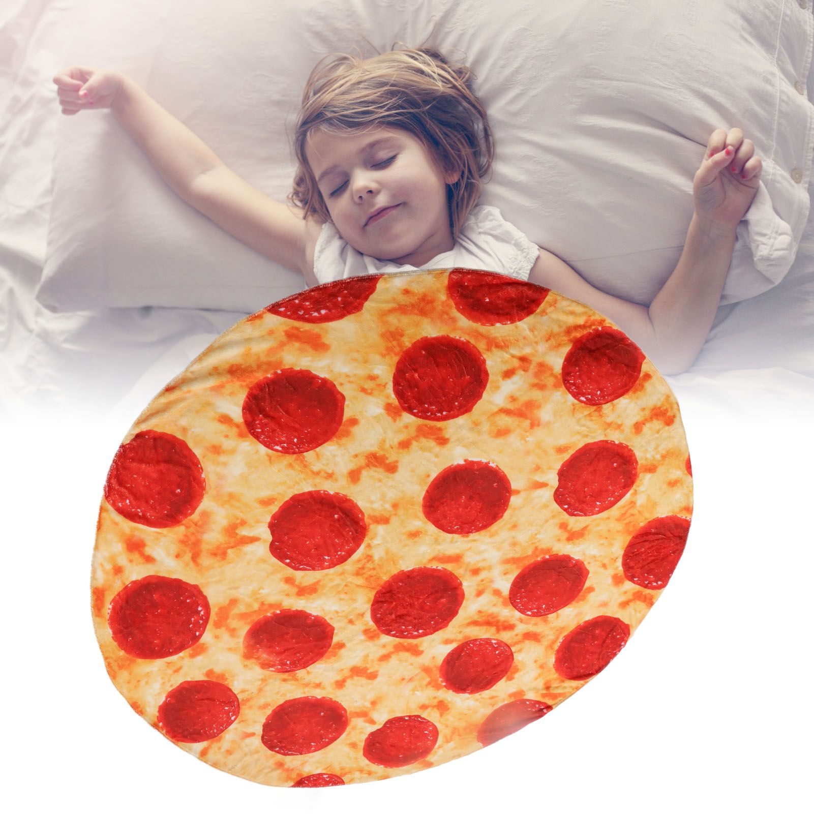 Pizza Blanket for Adults and Kids Soft Flannel Throw Blanket Comfortable Vivid view 12