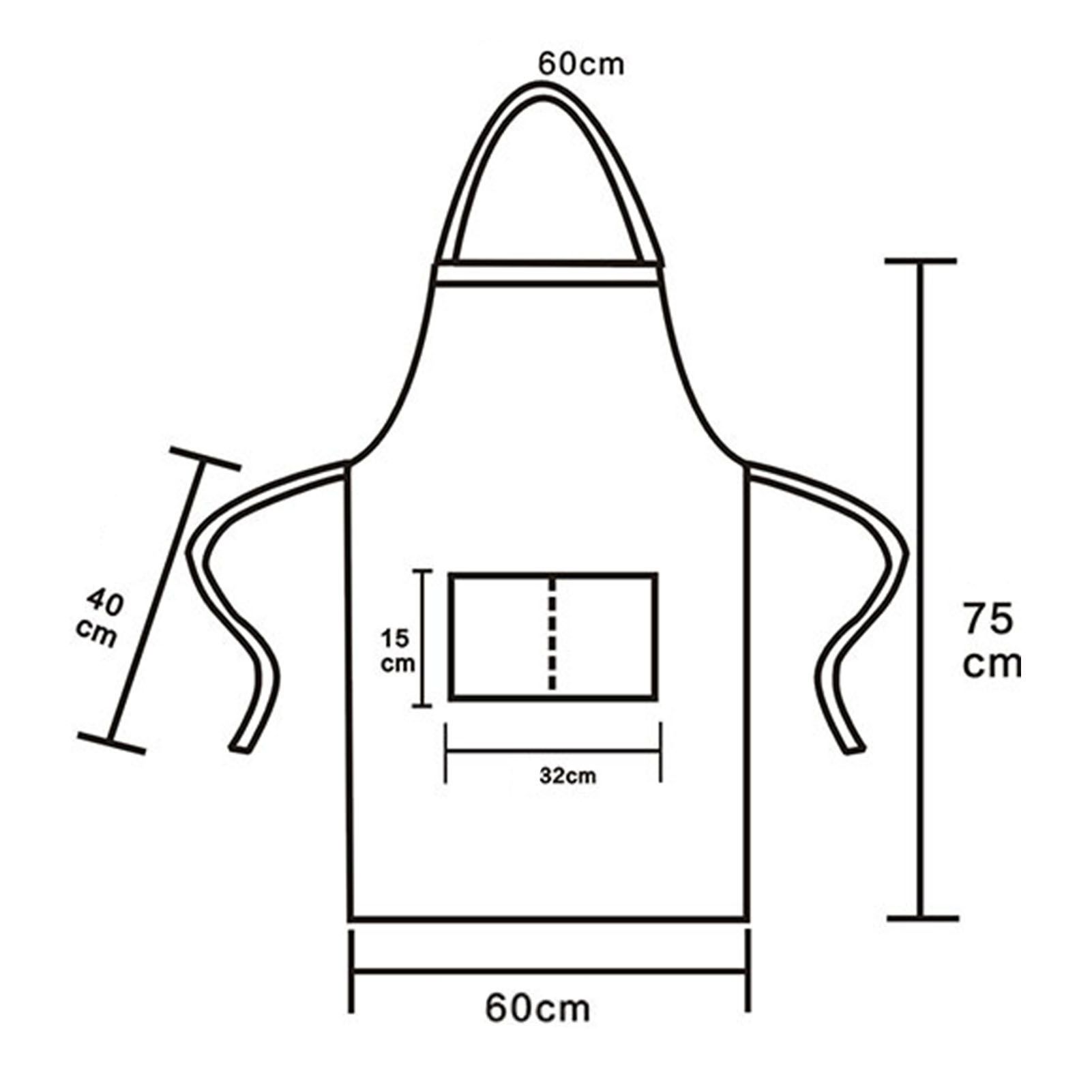 6pcs Waterproof Apron Lightweight Black Apron with Two Pockets for Mens Women view 10