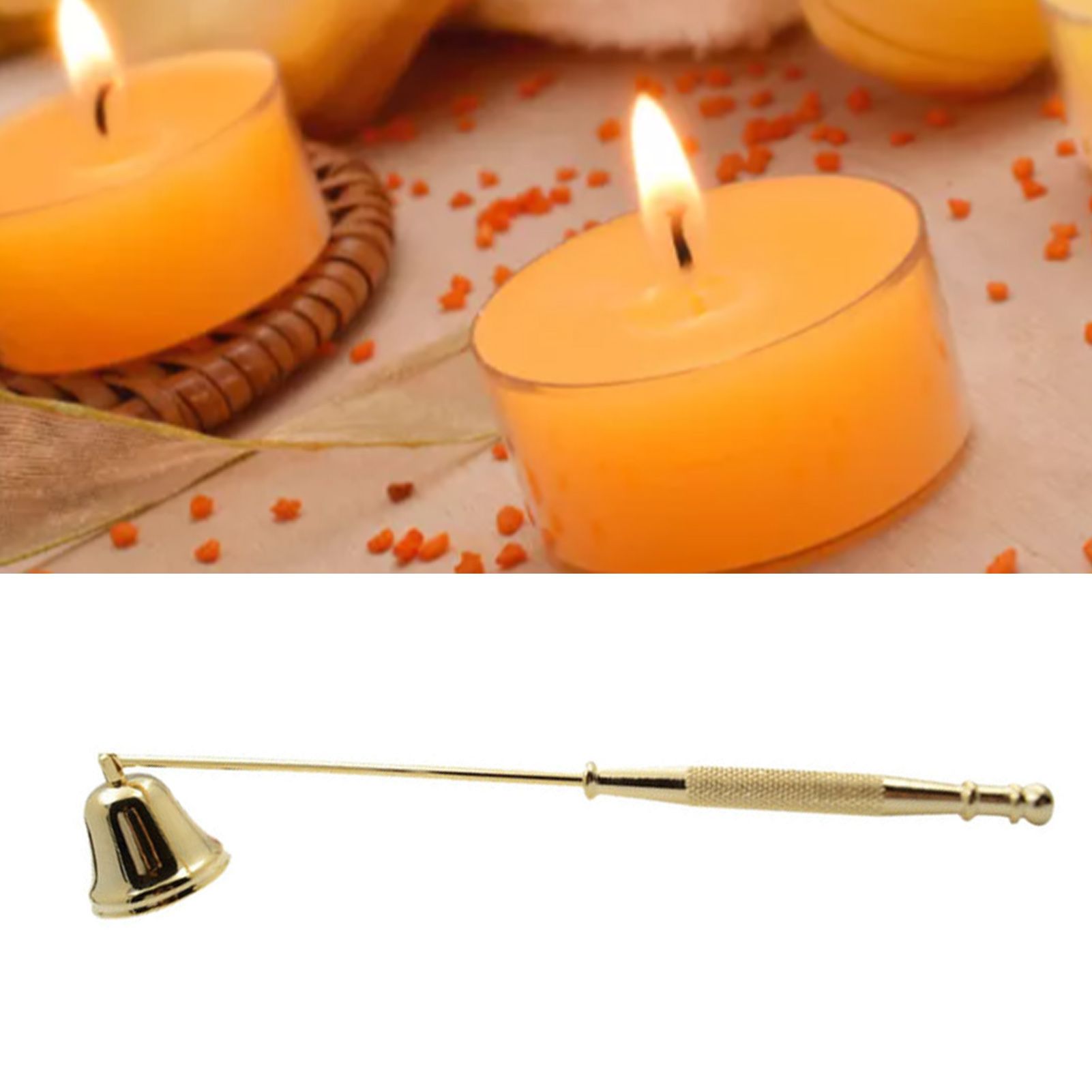 Candle Snuffer Bell Shaped Iron Electroplating Candle Extinguisher for Home view 6