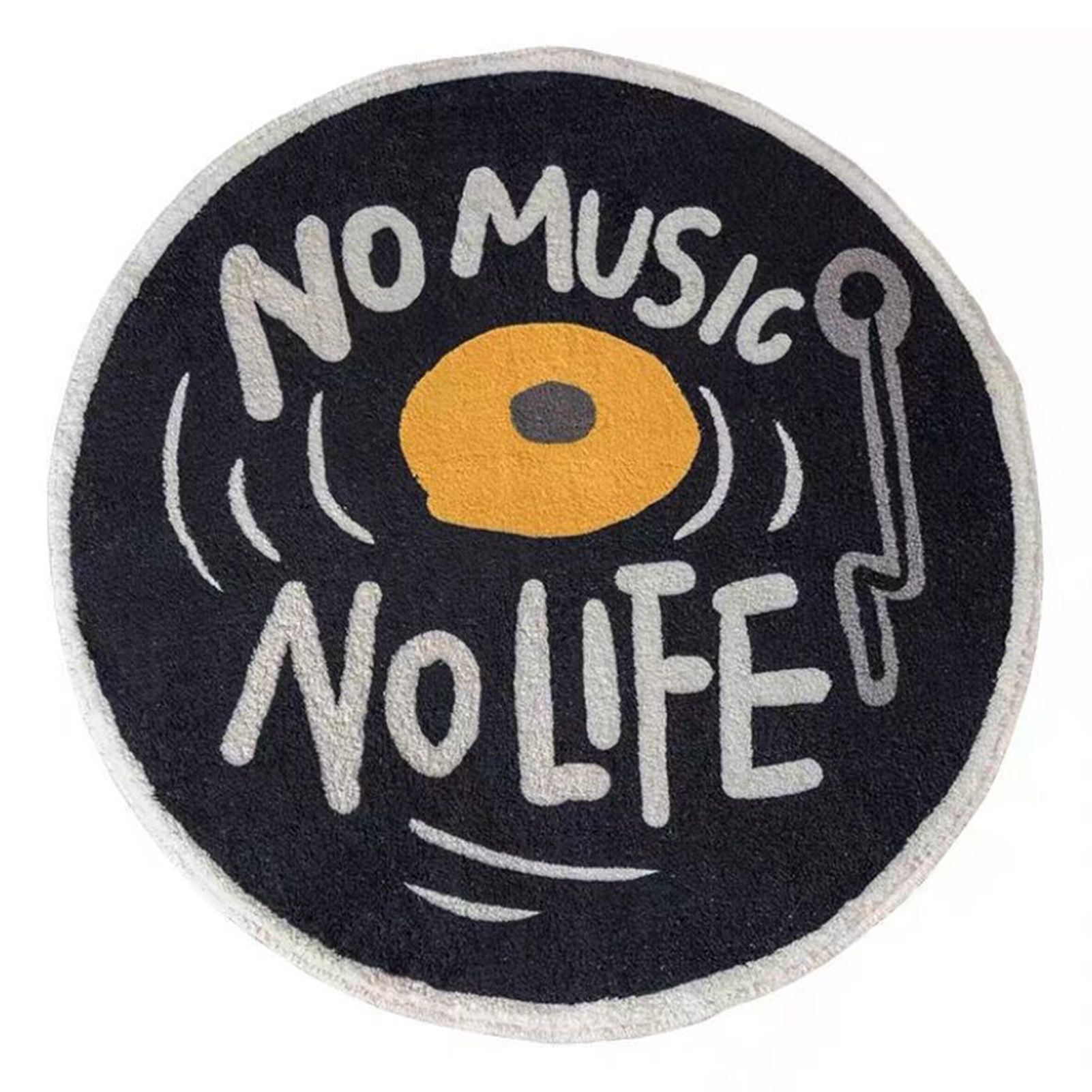 Water Absorbent Mat Retro CD Disk Design Anti Slip Thick Soft Imitation