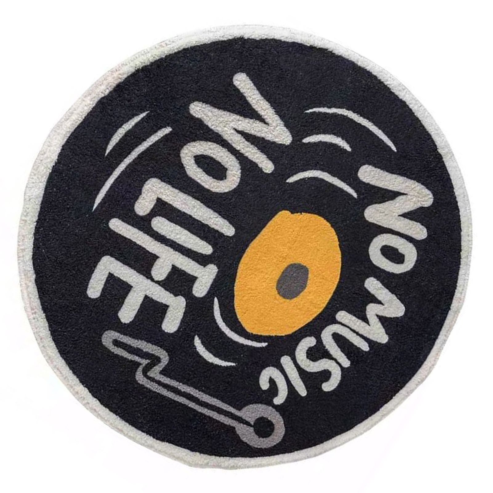 Water Absorbent Mat Retro CD Disk Design Anti Slip Thick Soft Imitation view 2