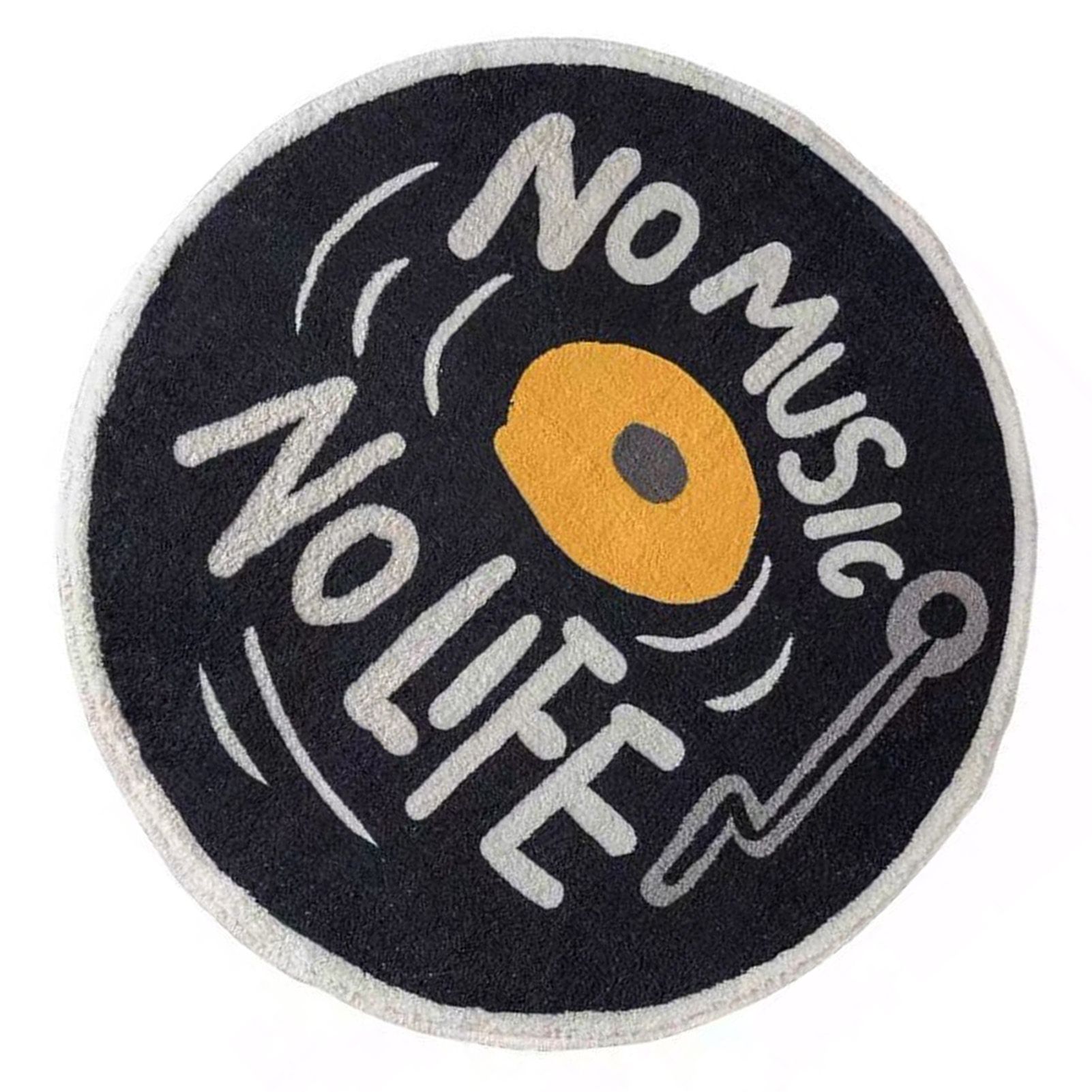 Water Absorbent Mat Retro CD Disk Design Anti Slip Thick Soft Imitation view 3