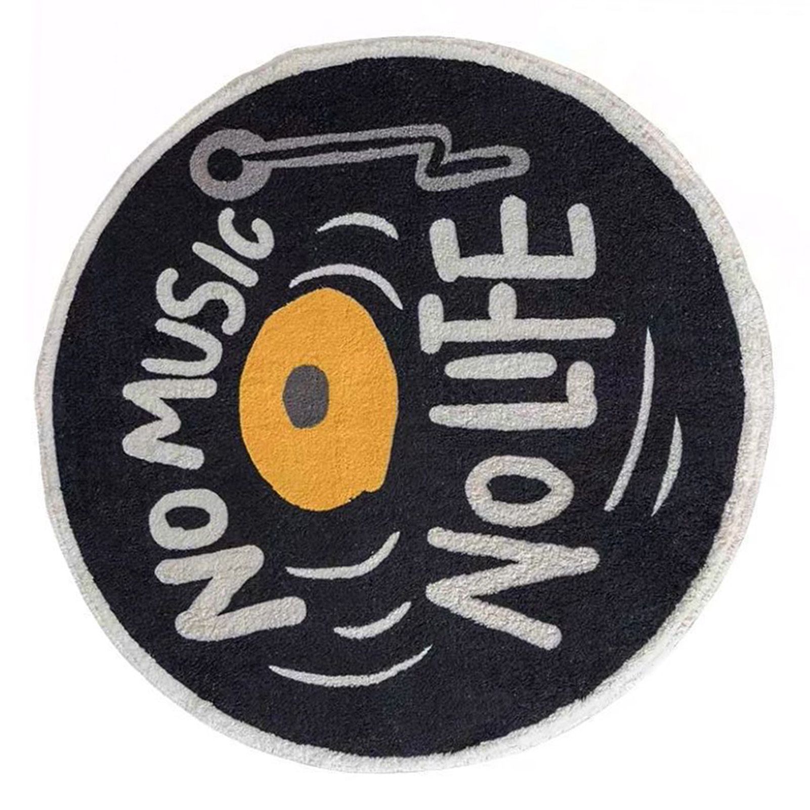 Water Absorbent Mat Retro CD Disk Design Anti Slip Thick Soft Imitation view 6