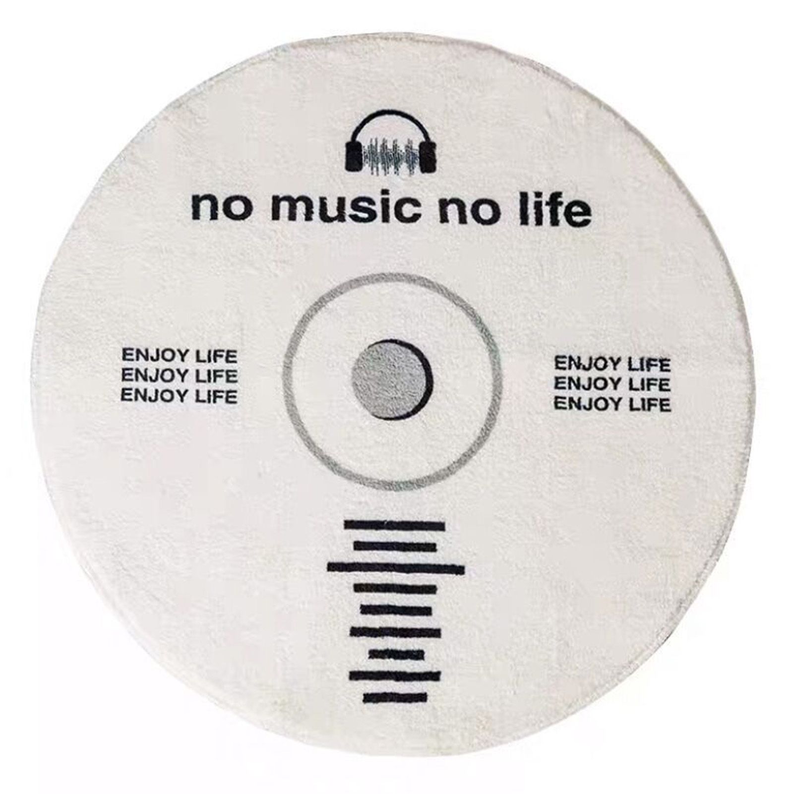 Water Absorbent Mat Retro CD Disk Design Anti Slip Thick Soft Imitation