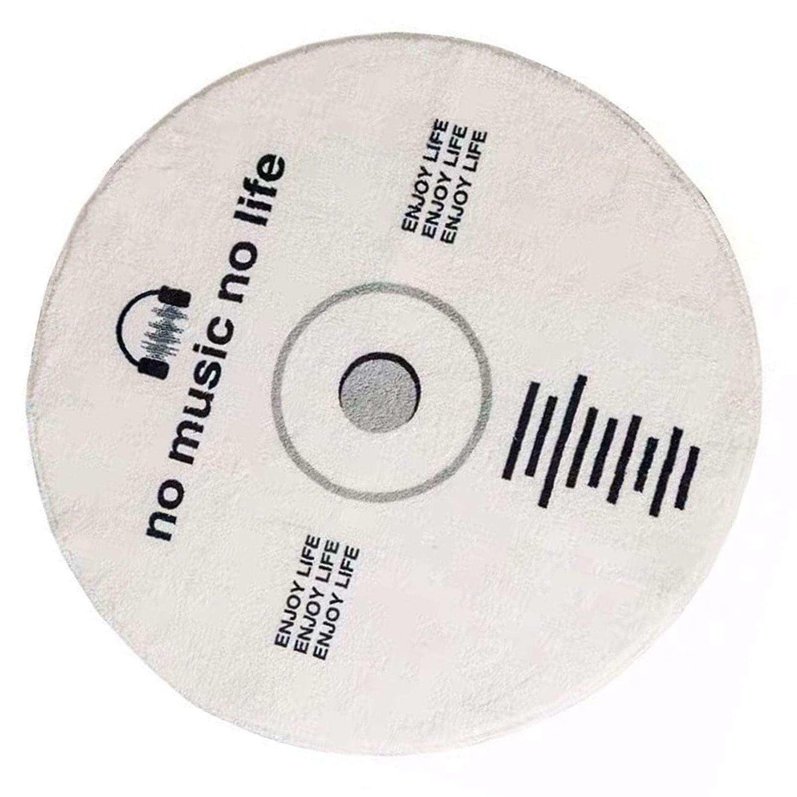Water Absorbent Mat Retro CD Disk Design Anti Slip Thick Soft Imitation view 2