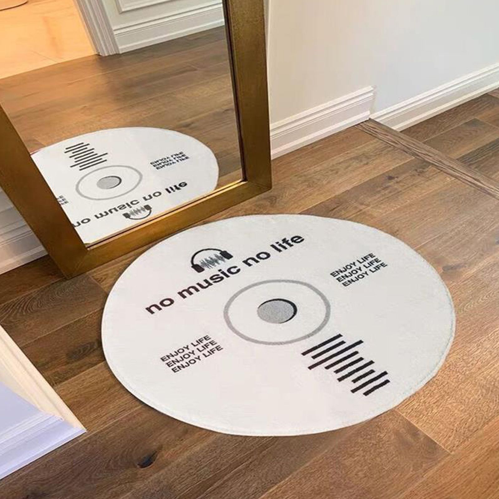 Water Absorbent Mat Retro CD Disk Design Anti Slip Thick Soft Imitation view 5