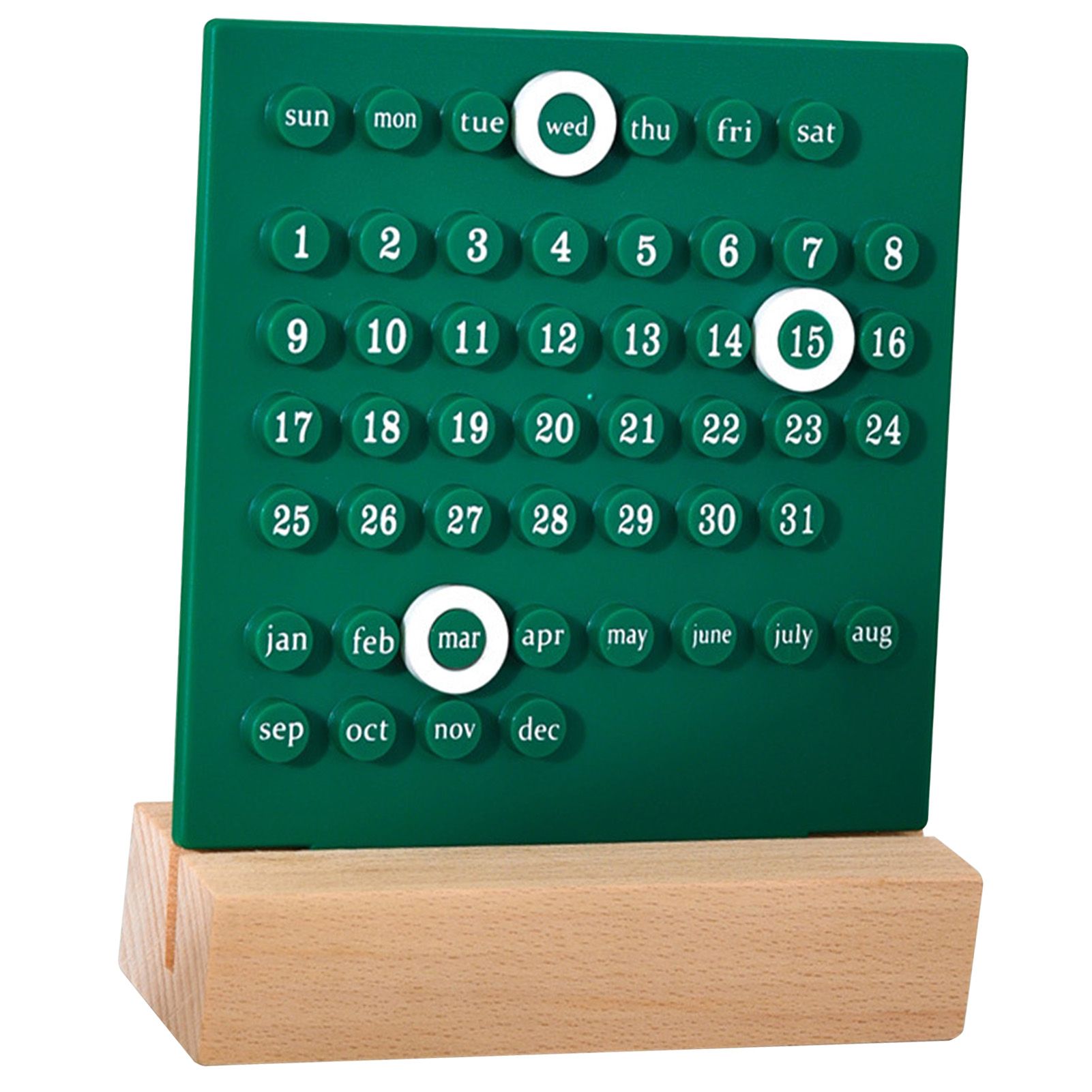 Wooden Kids Calendar DIY Hand Operated Develop Planning Skills Perpetual view 4