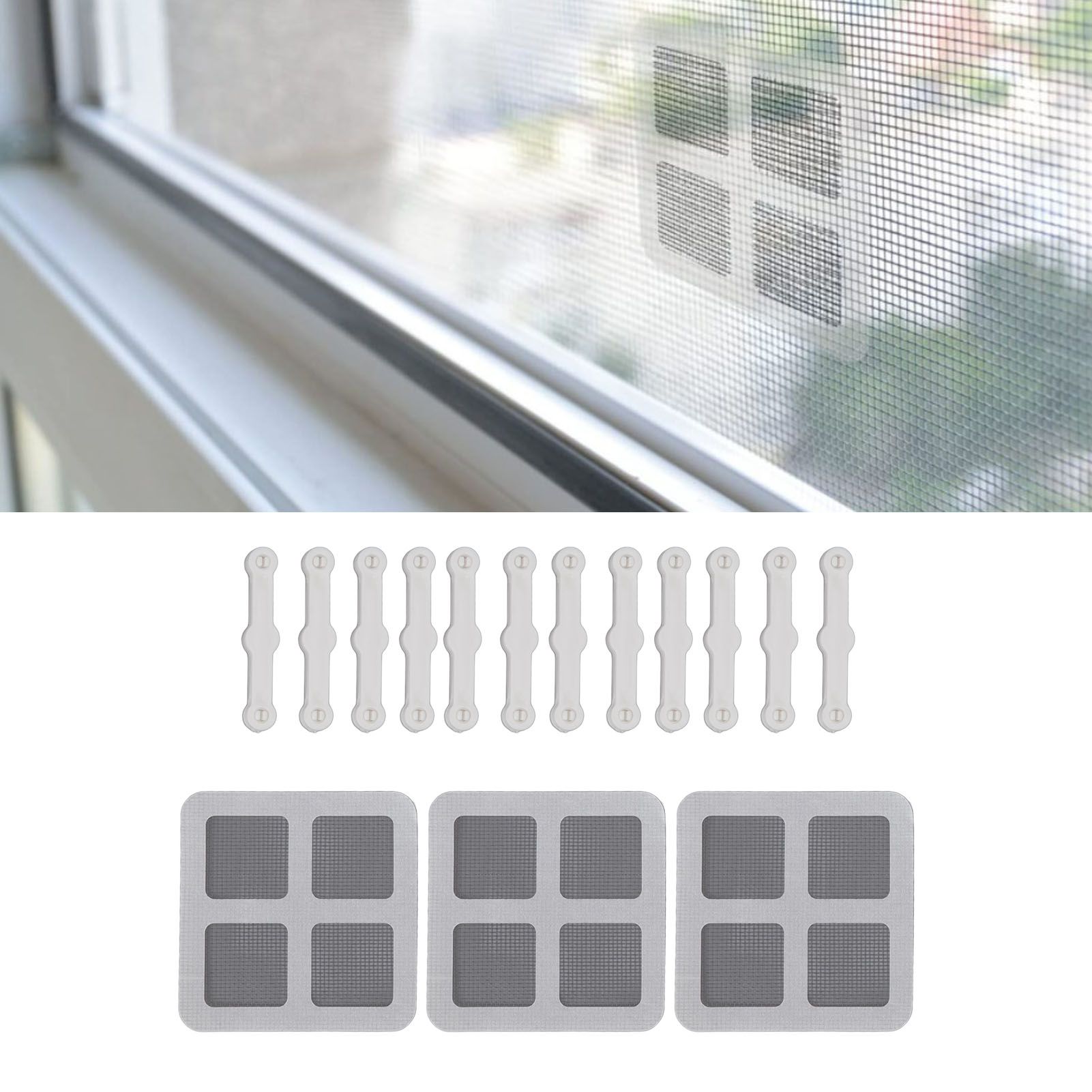 12Pcs Screen Window Clips Home Windows Mounting Buckle for Fly Screen Insect view 12