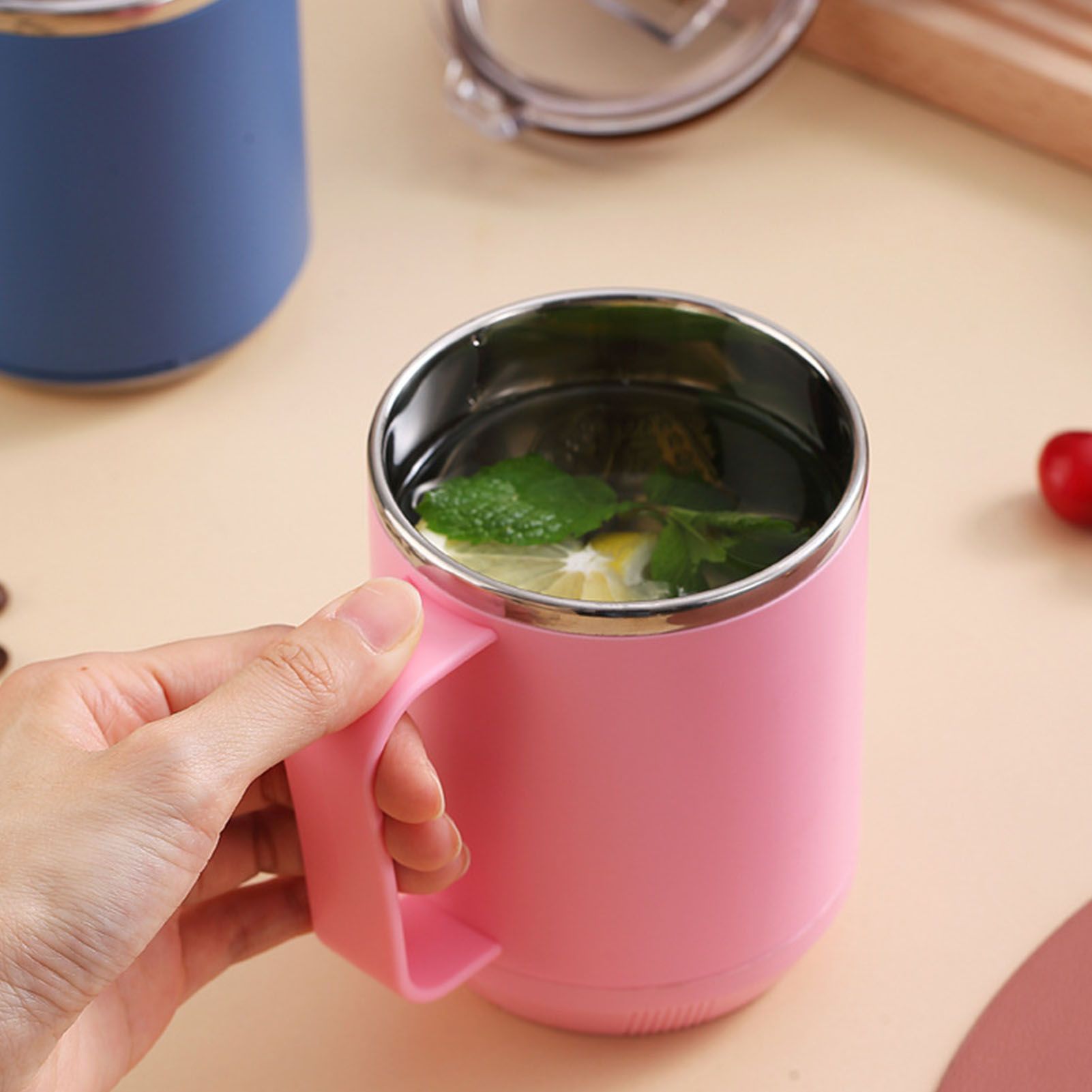 Coffee Mug 460ml 304 Stainless Steel Liner Leakproof Elegant Portable Mug for view 5