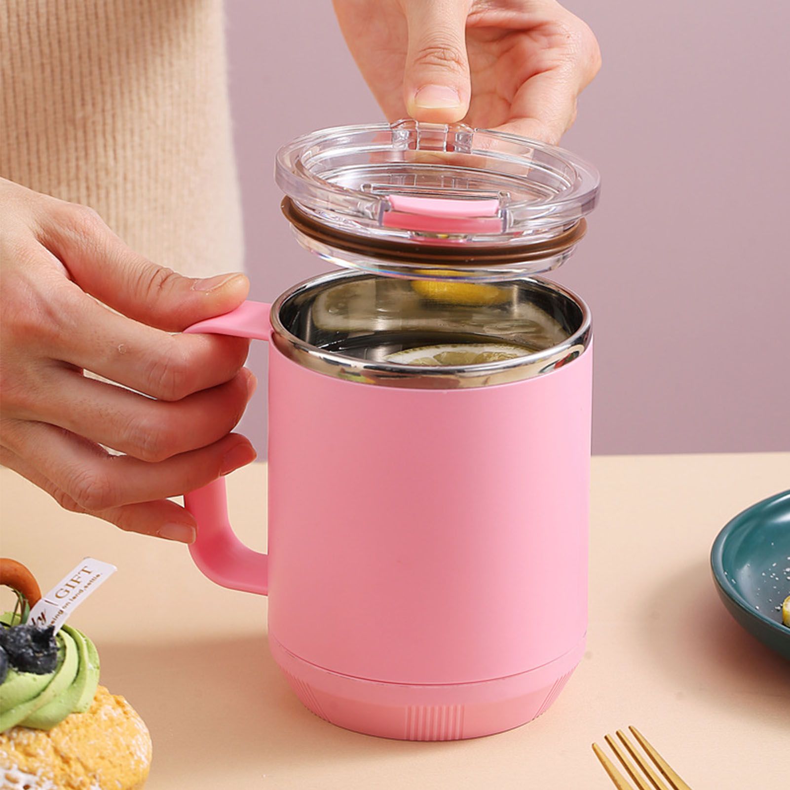 Coffee Mug 460ml 304 Stainless Steel Liner Leakproof Elegant Portable Mug for view 6