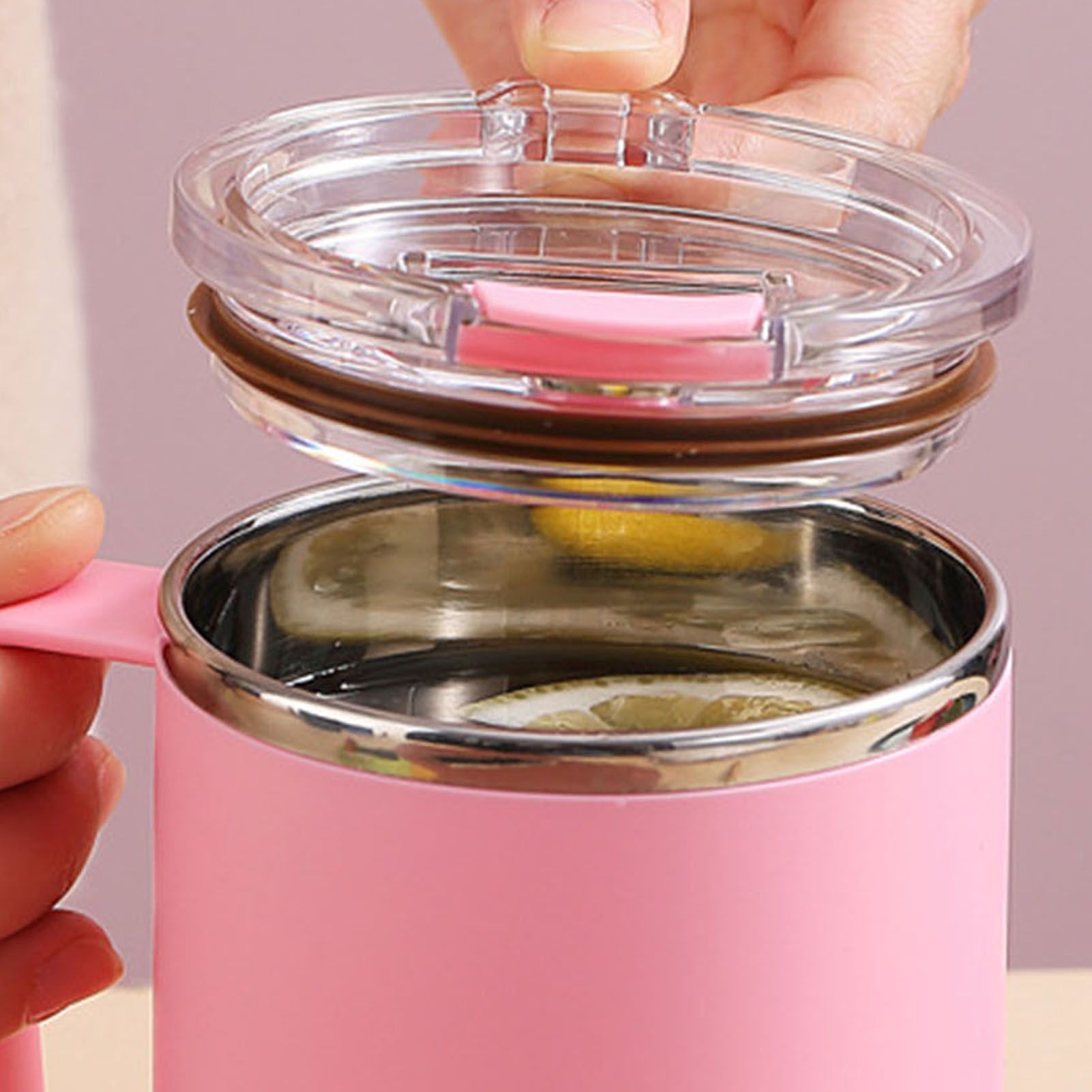 Coffee Mug 460ml 304 Stainless Steel Liner Leakproof Elegant Portable Mug for view 8