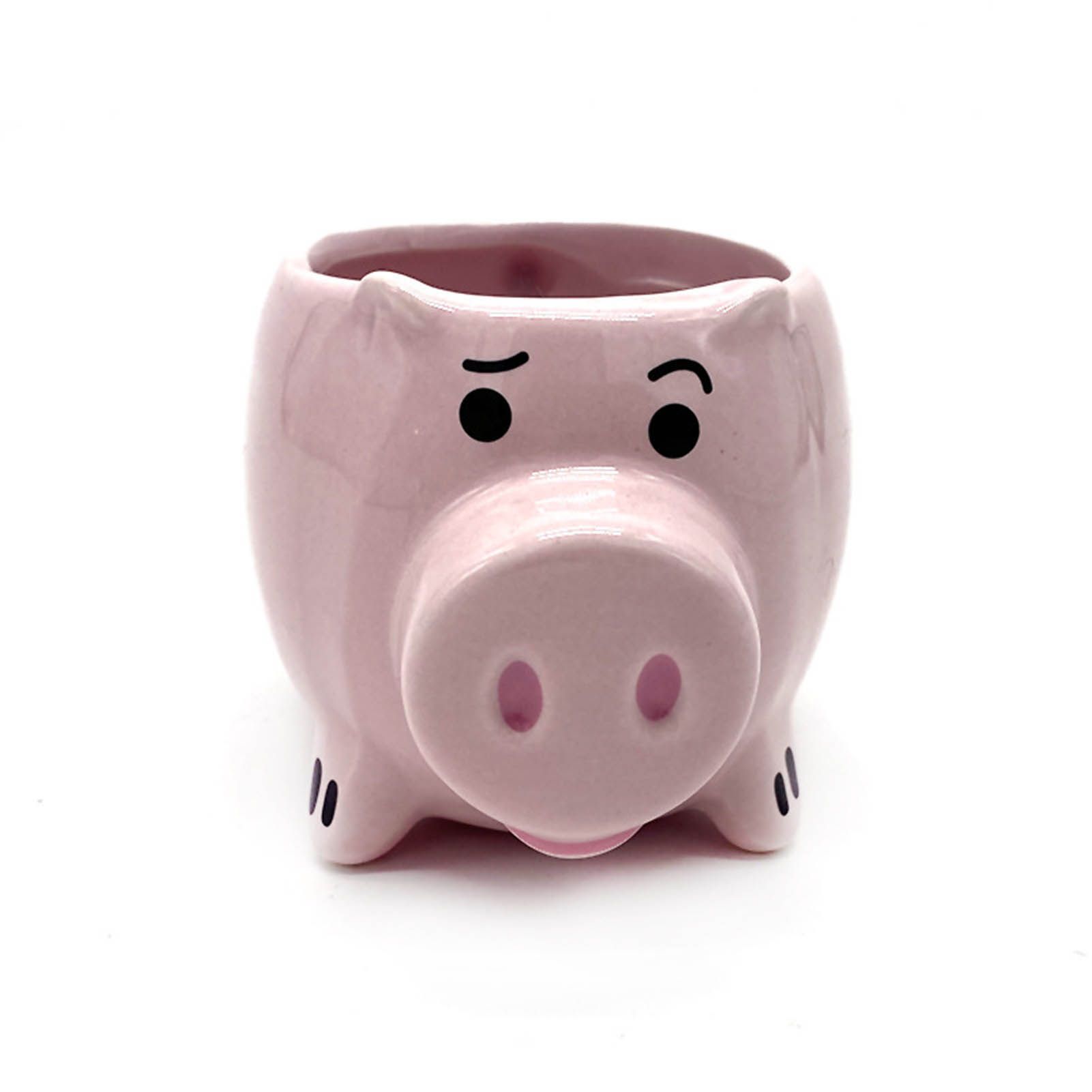 3D Pig Coffee Mug Novelty Pink Cute Pig Ceramic Coffee Tea Mug Funny Porcelain view 2
