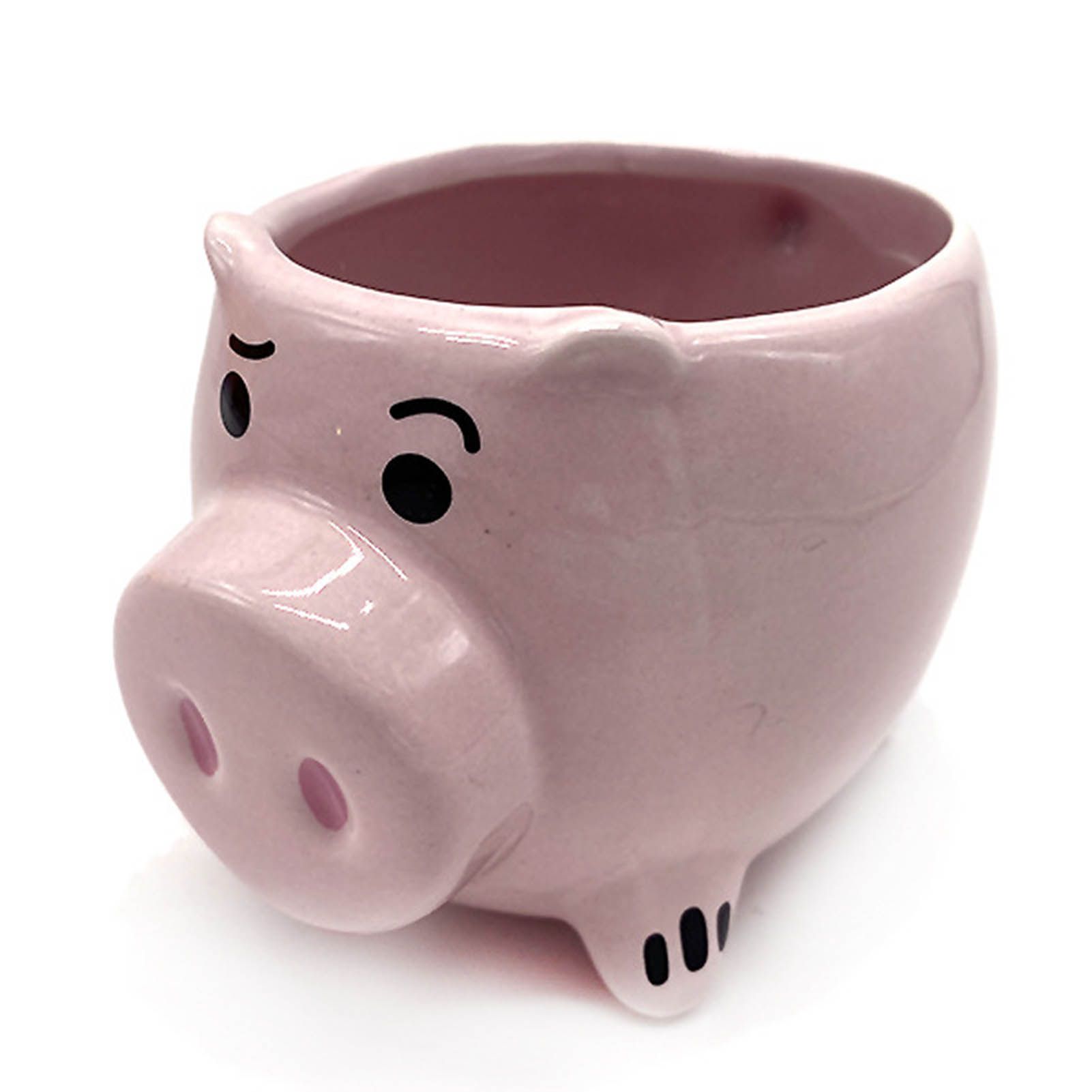 3D Pig Coffee Mug Novelty Pink Cute Pig Ceramic Coffee Tea Mug Funny Porcelain view 3
