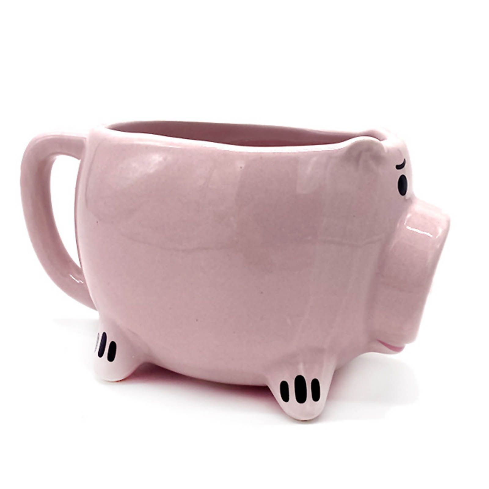 3D Pig Coffee Mug Novelty Pink Cute Pig Ceramic Coffee Tea Mug Funny Porcelain view 4