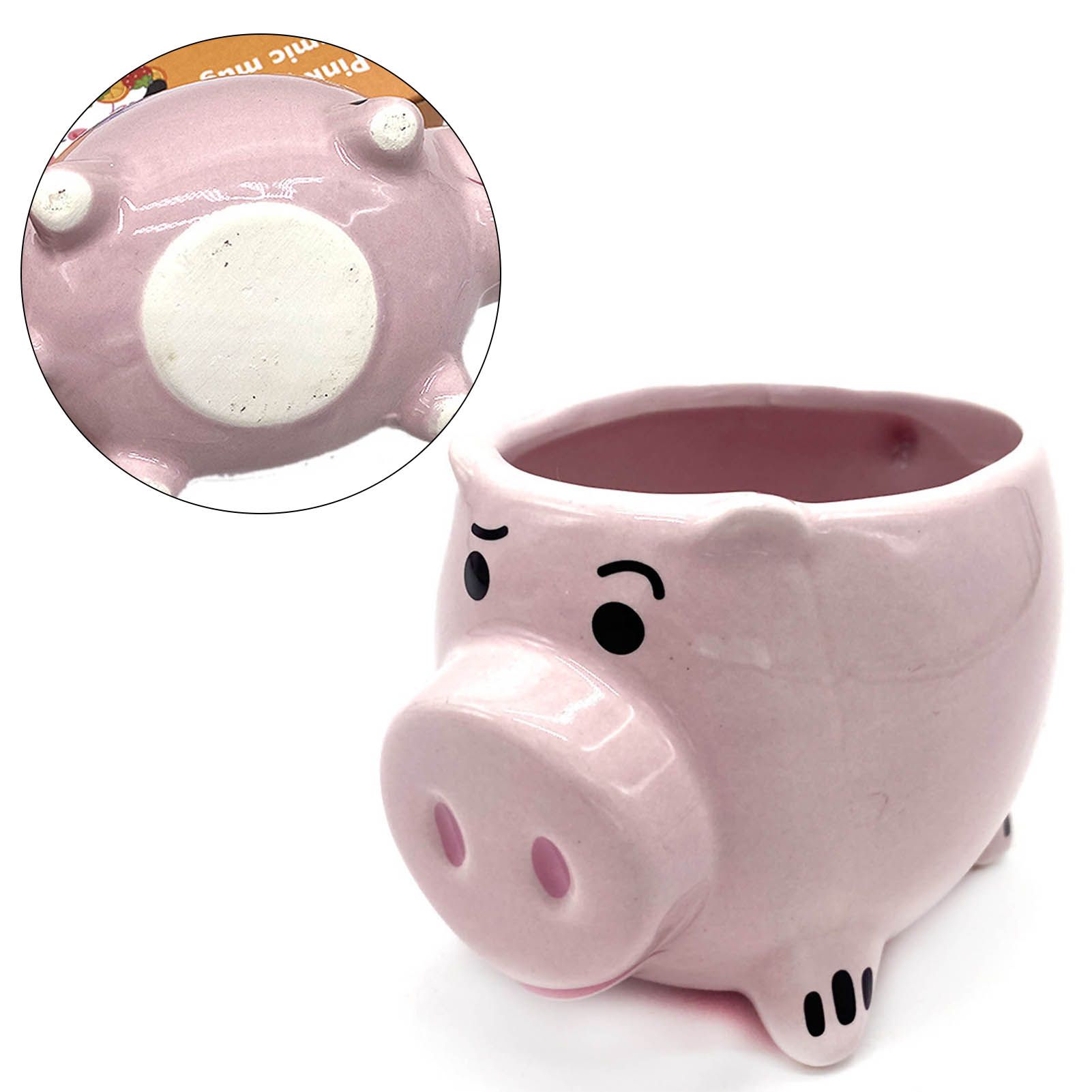 3D Pig Coffee Mug Novelty Pink Cute Pig Ceramic Coffee Tea Mug Funny Porcelain view 6