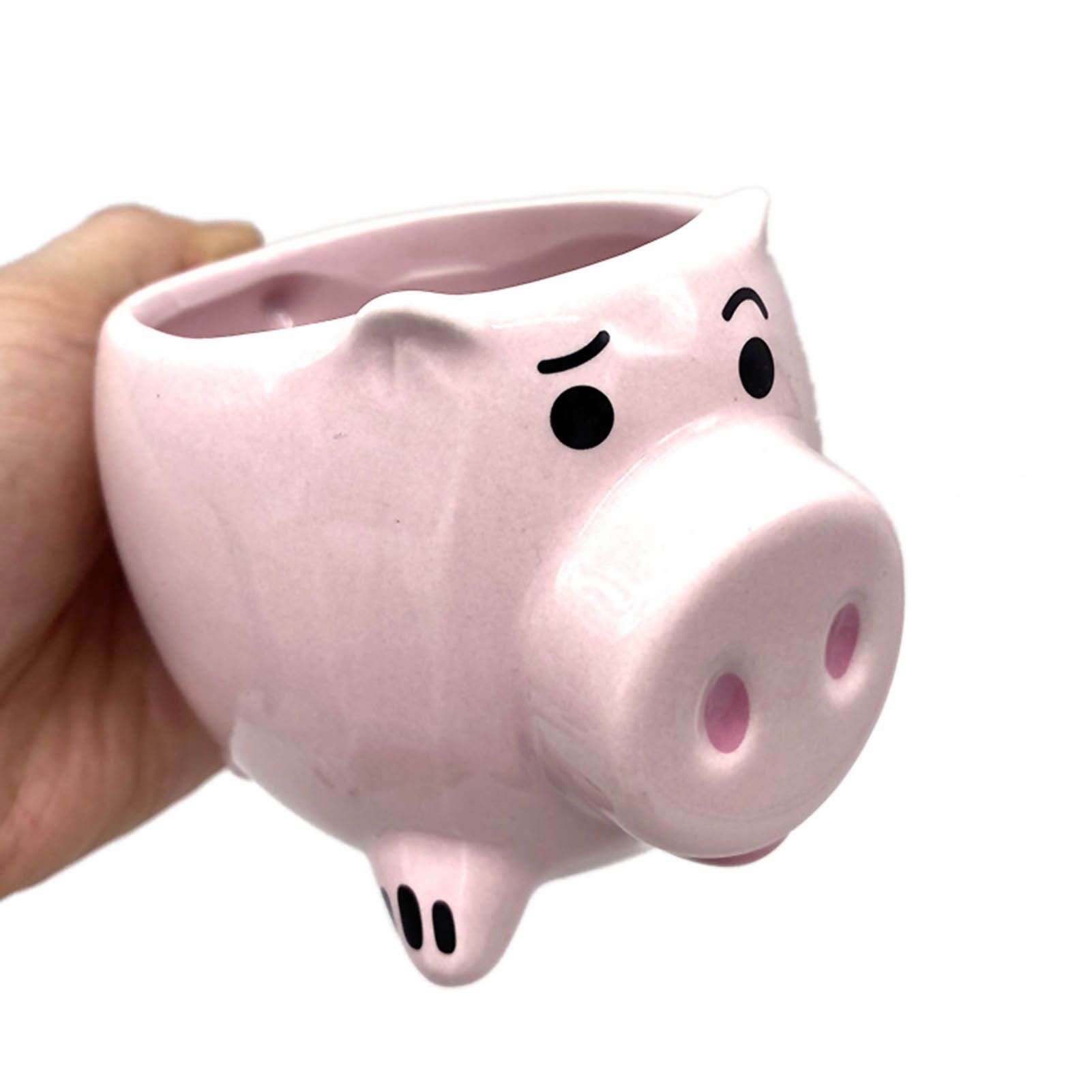 3D Pig Coffee Mug Novelty Pink Cute Pig Ceramic Coffee Tea Mug Funny Porcelain view 8