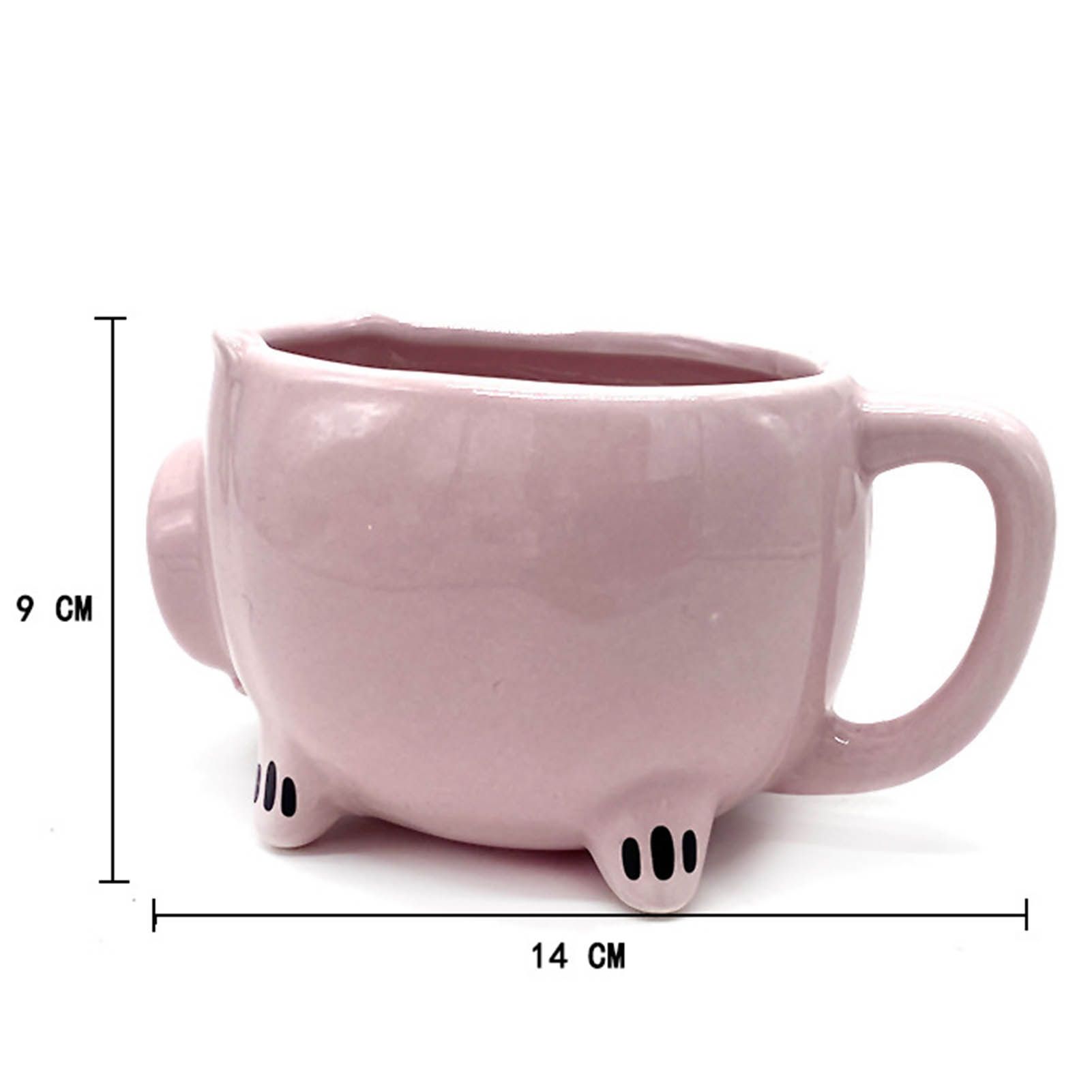 3D Pig Coffee Mug Novelty Pink Cute Pig Ceramic Coffee Tea Mug Funny Porcelain view 9