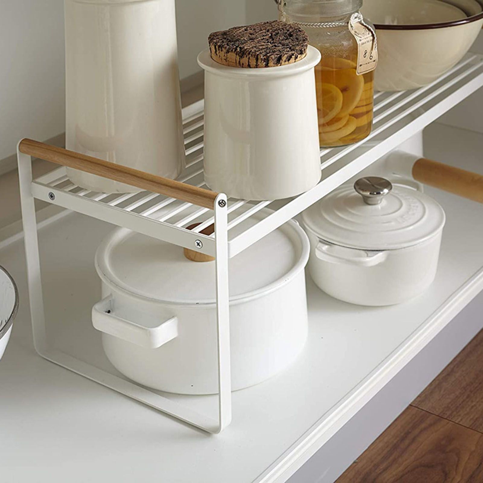 Cabinet Storage Shelf Rack Layered Storage Easy to Install Multifunction view 4