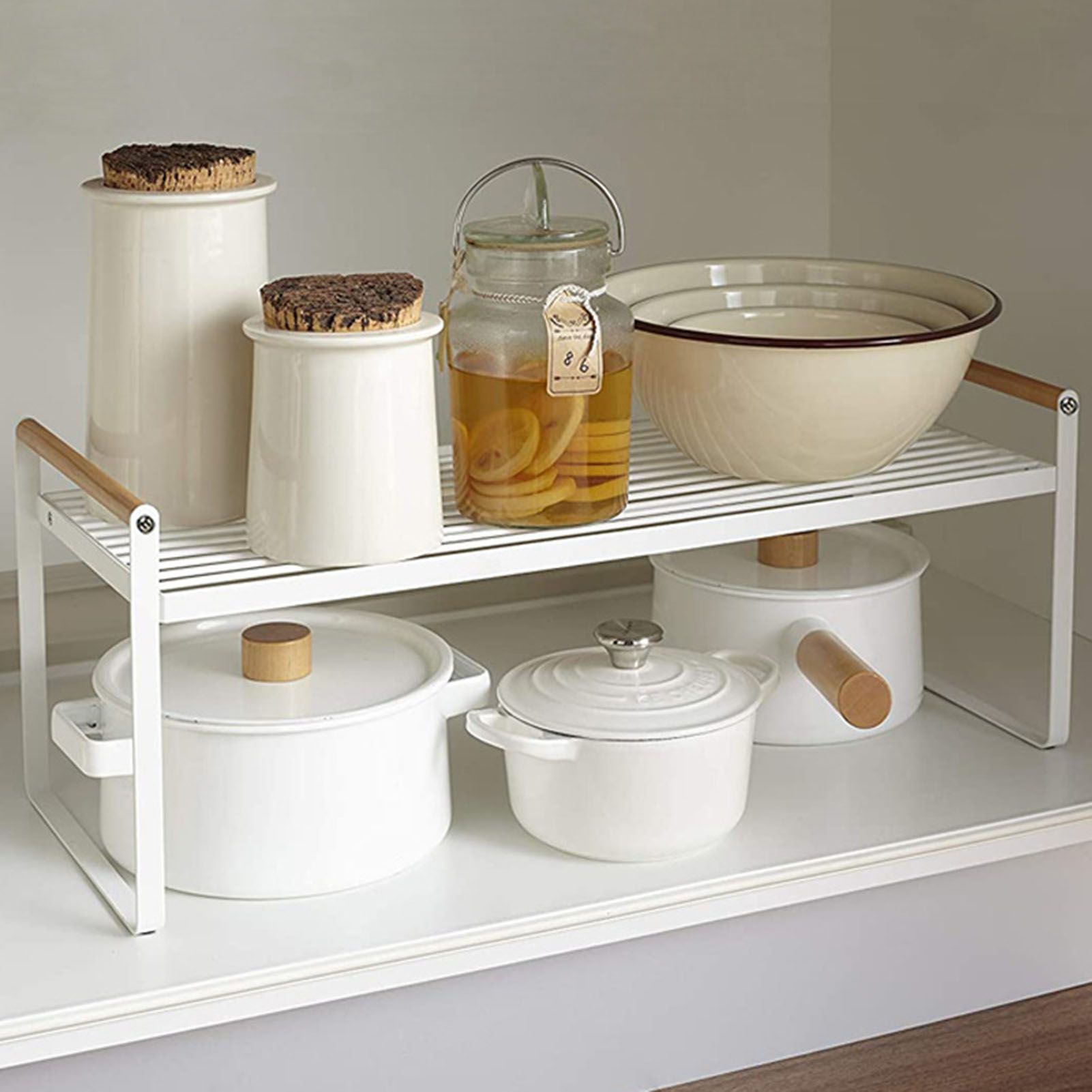 Cabinet Storage Shelf Rack Layered Storage Easy to Install Multifunction view 5