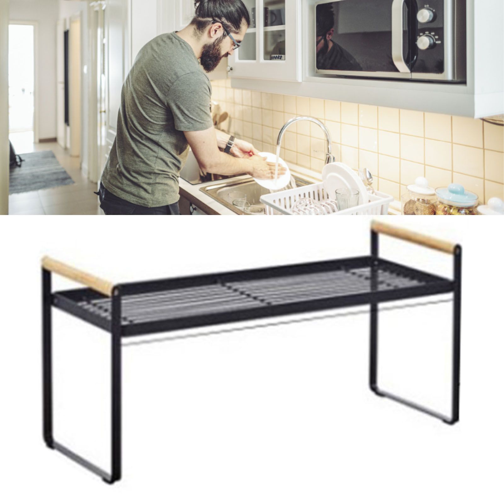 Cabinet Storage Shelf Rack Layered Storage Easy to Install Multifunction view 11