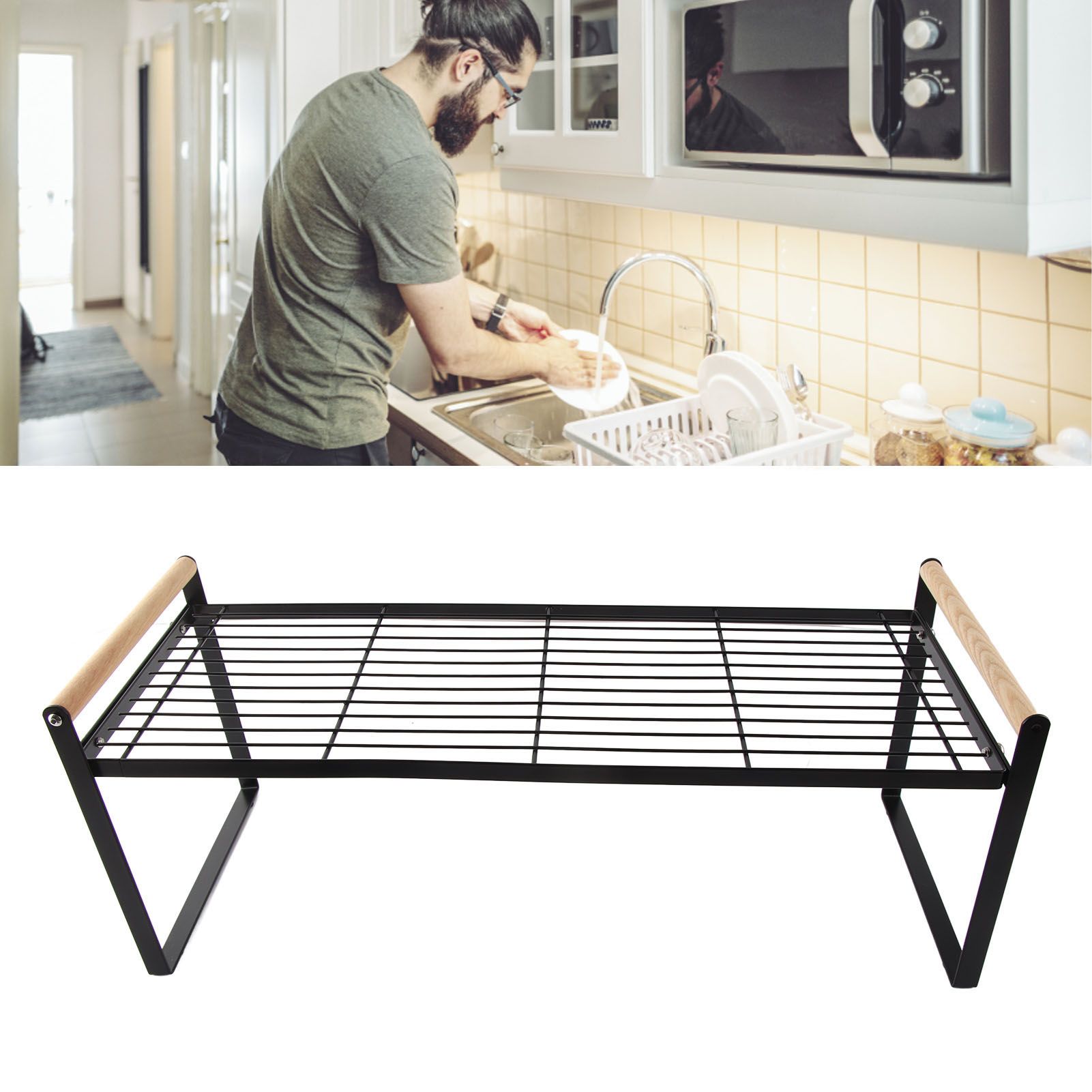 Cabinet Storage Shelf Rack Layered Storage Easy to Install Multifunction view 10