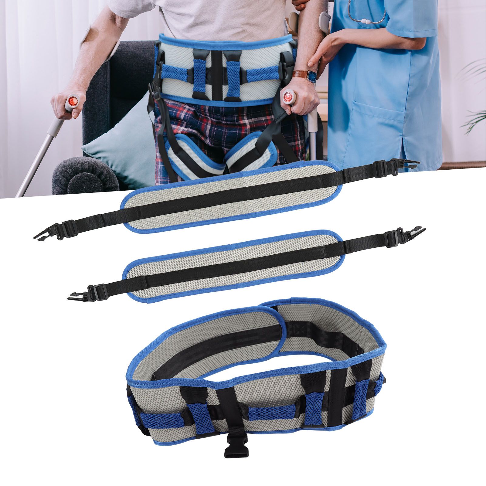 Transfer Belt Stable Support Uniform Force EVA Transfer and Walking Gait Belt view 12