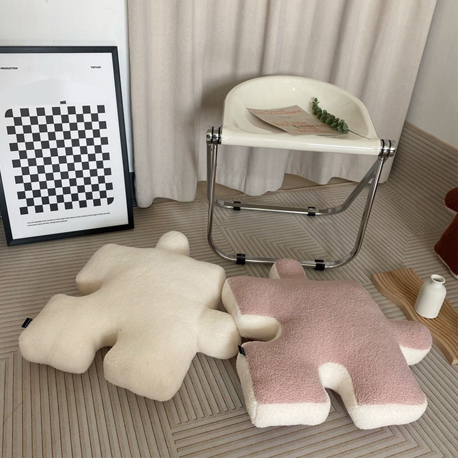 Plush Throw Pillow Ultra Soft Cushion Puzzle Special Shaped for Sofa Bed view 15