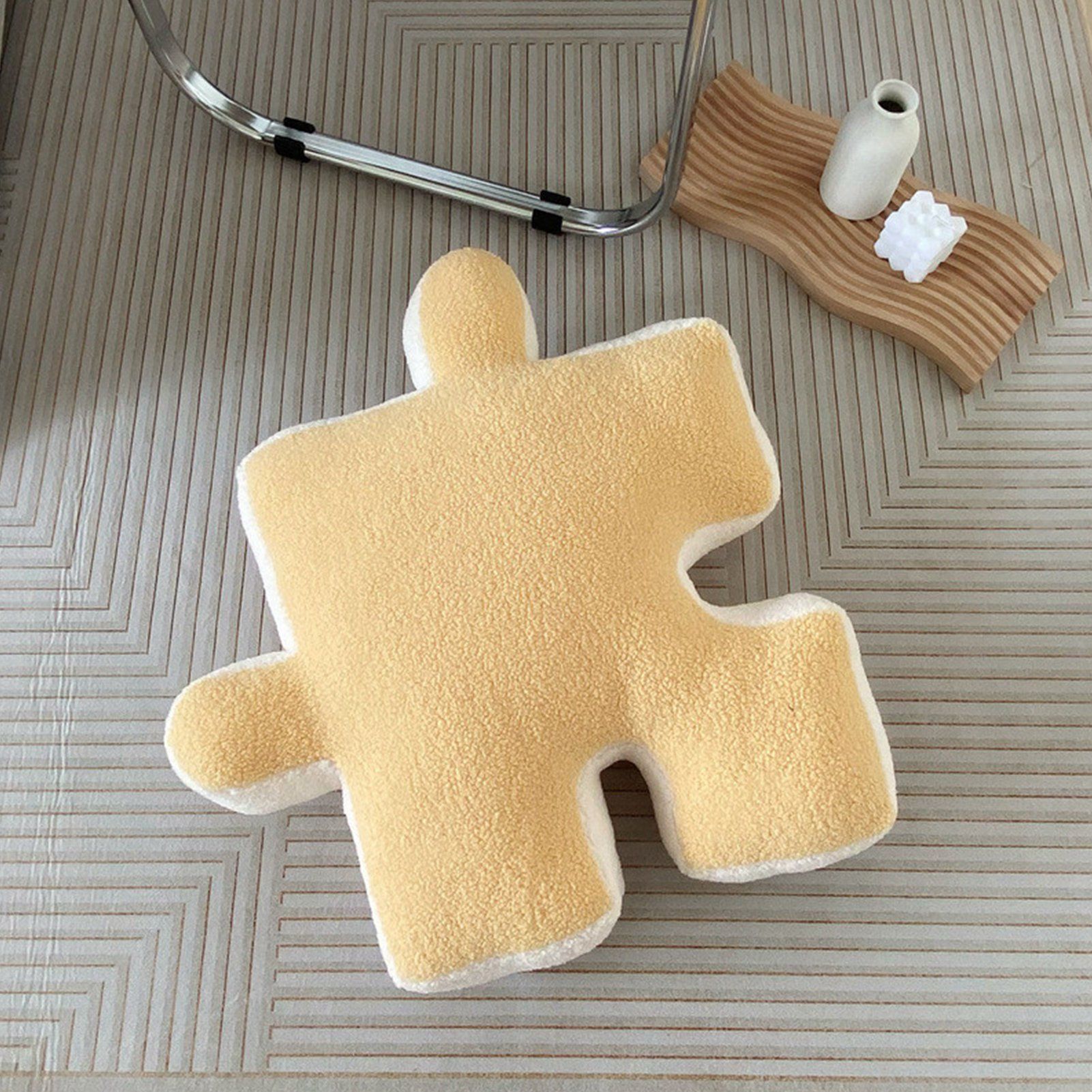 Plush Throw Pillow Ultra Soft Cushion Puzzle Special Shaped for Sofa Bed view 10