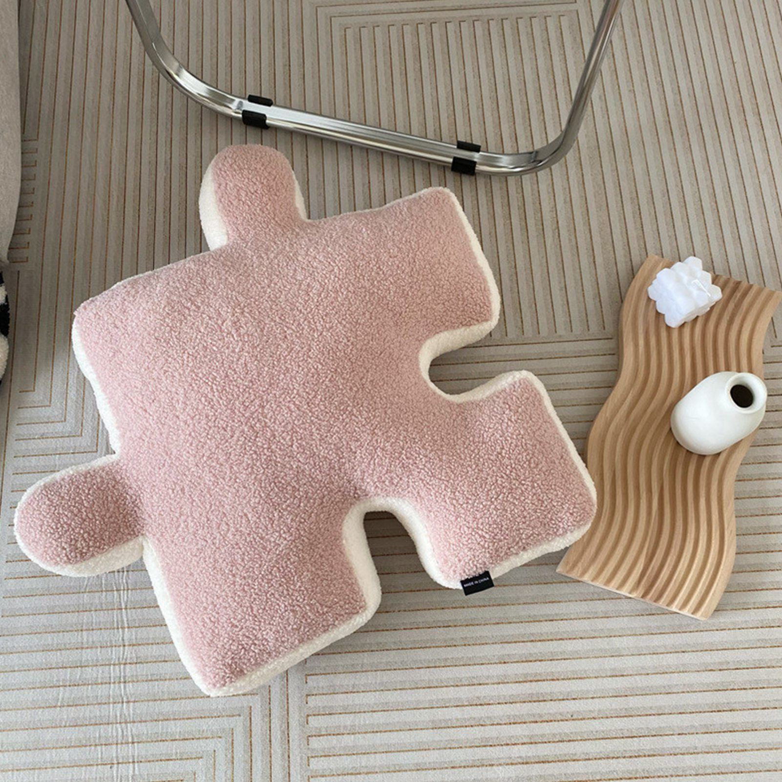 Plush Throw Pillow Ultra Soft Cushion Puzzle Special Shaped for Sofa Bed view 10