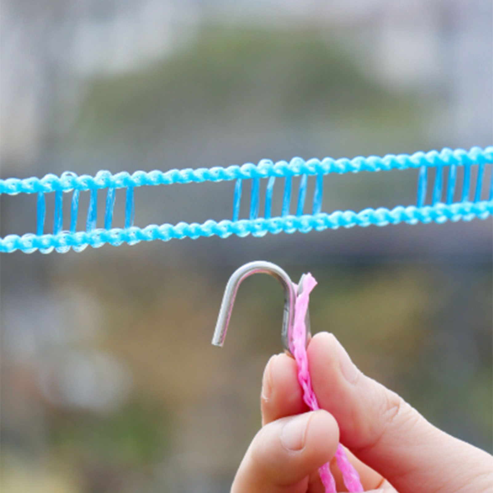 Clothesline 8 Meters Windproof Stable Load Bearing Nylon Material Punch Free view 12