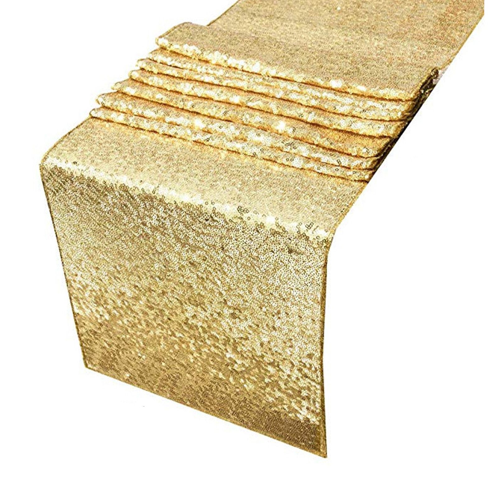 Tablecloth Polyester Fiber with Gold Sequins Table Cover for Table Home