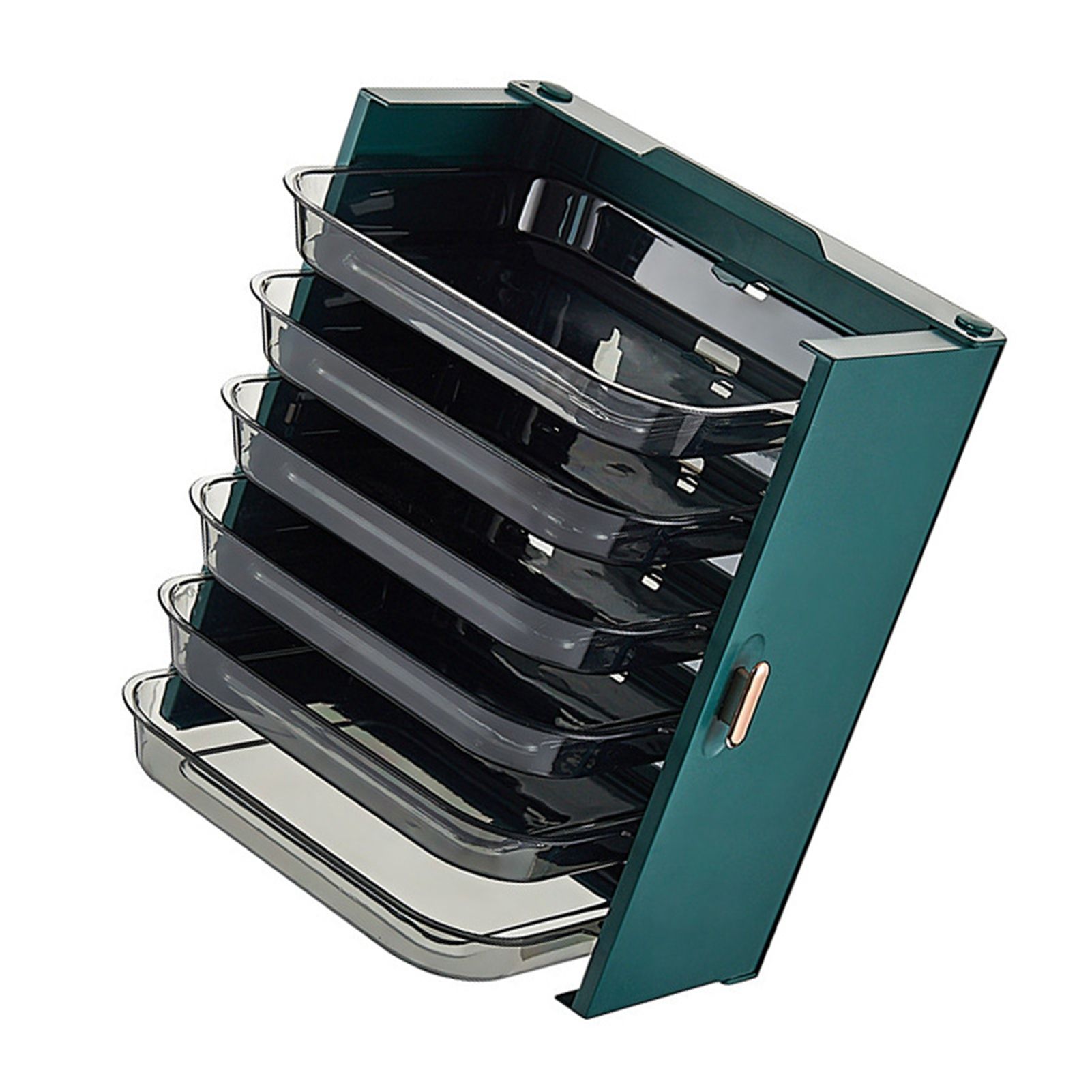 Kitchen Side Dishes Punch Free Foldable PET 6 Layers Wall Mounted Organization view 2