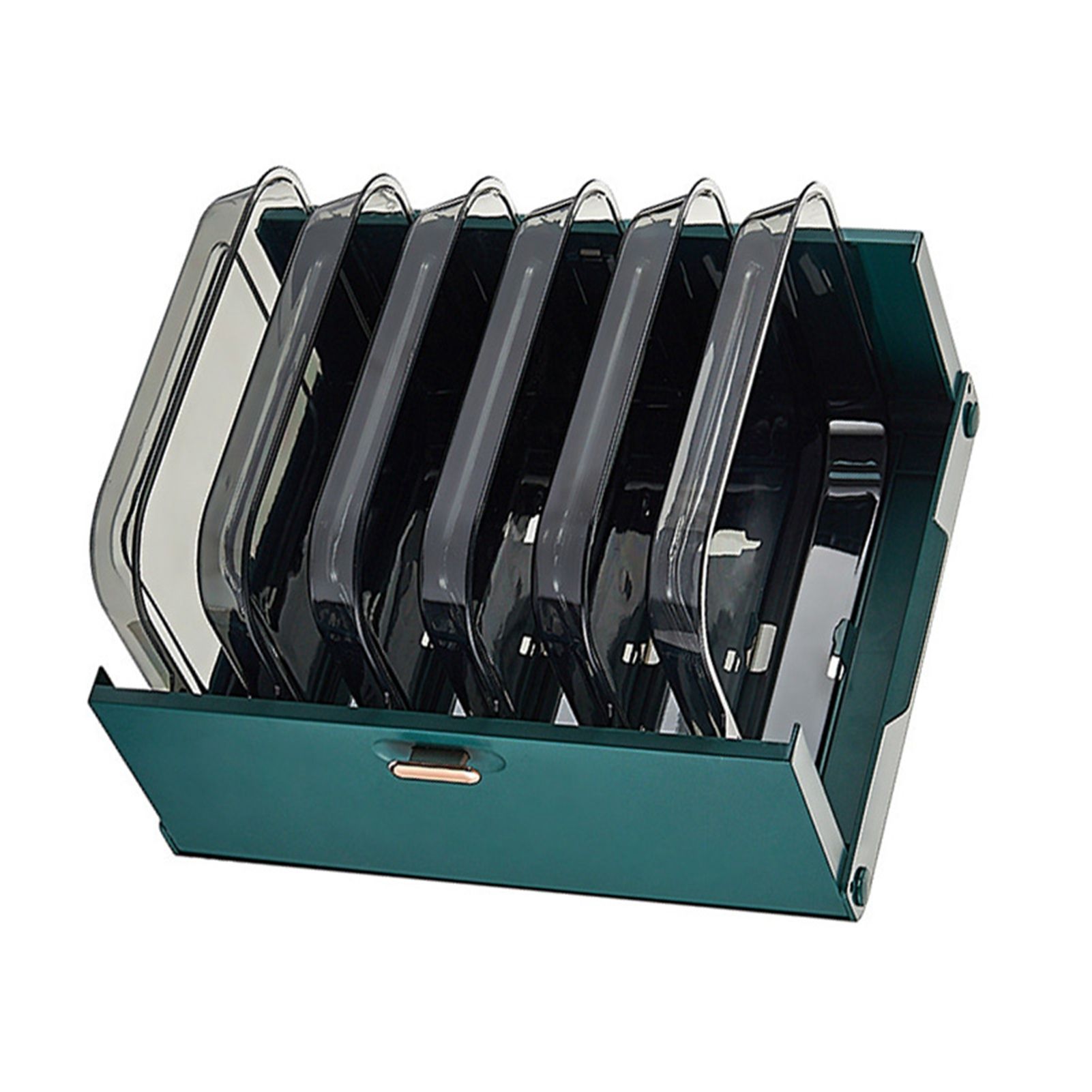 Kitchen Side Dishes Punch Free Foldable PET 6 Layers Wall Mounted Organization view 4
