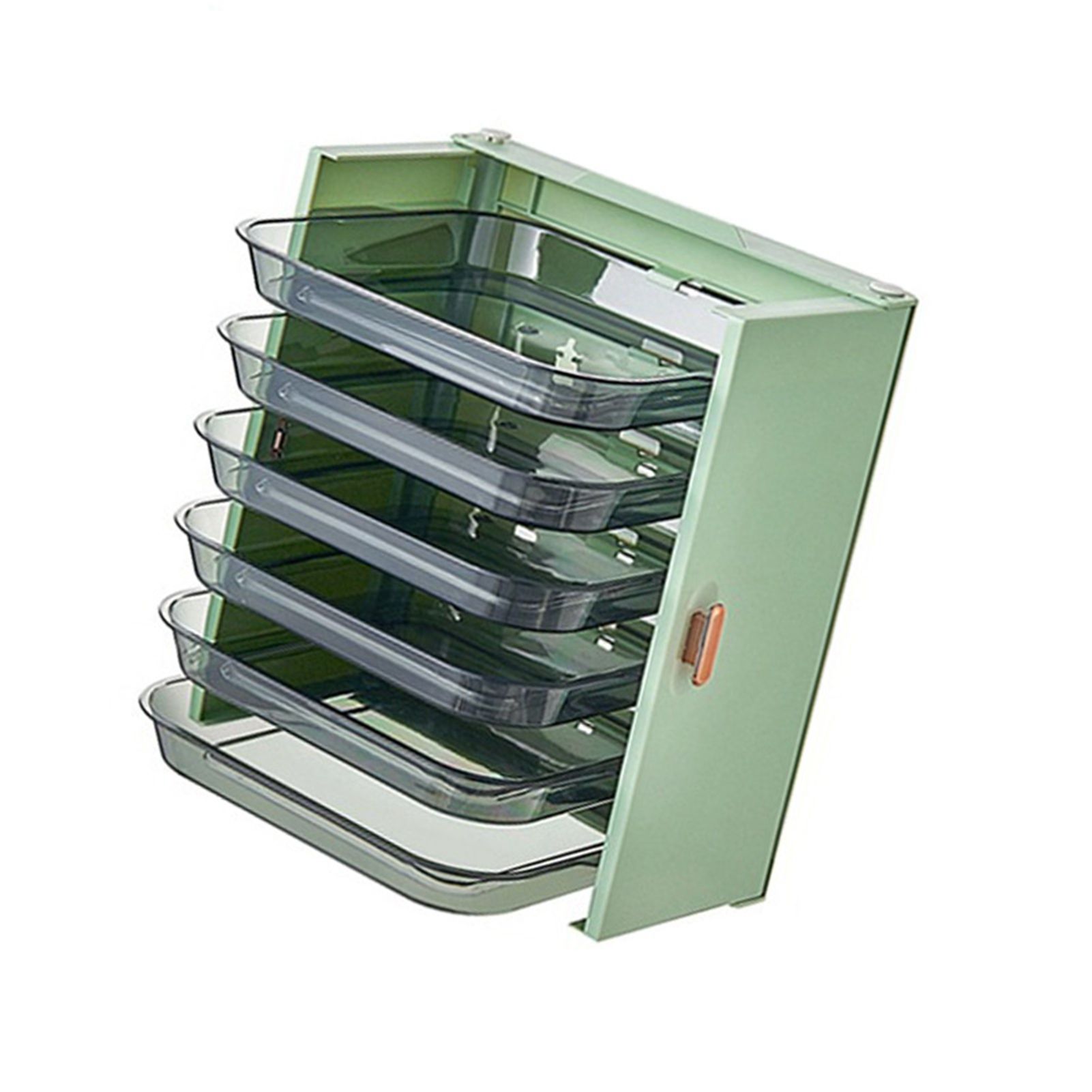 Kitchen Side Dishes Punch Free Foldable PET 6 Layers Wall Mounted Organization view 2