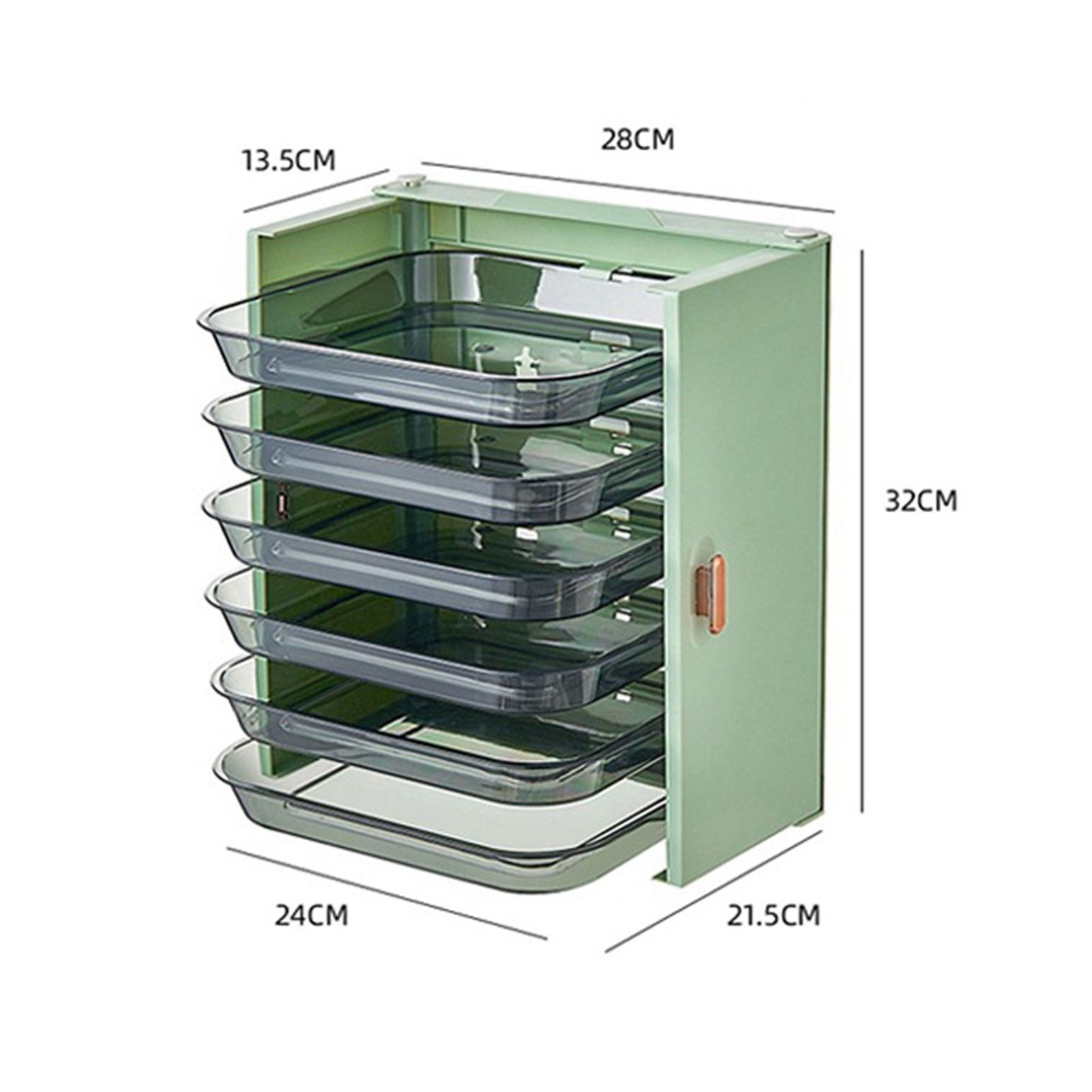 Kitchen Side Dishes Punch Free Foldable PET 6 Layers Wall Mounted Organization view 13