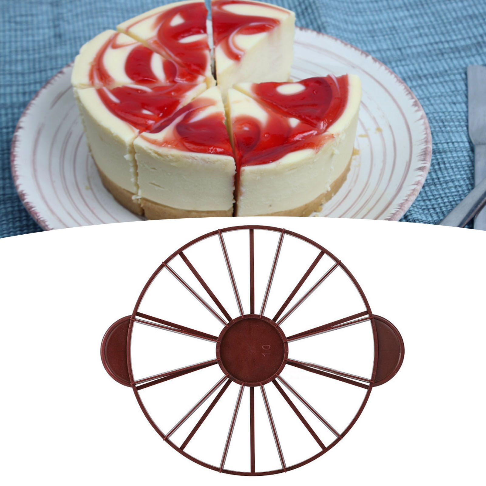 Cake Portion Marker Food Grade Round 10/12 Piece Cake Slice Marker Equal view 11