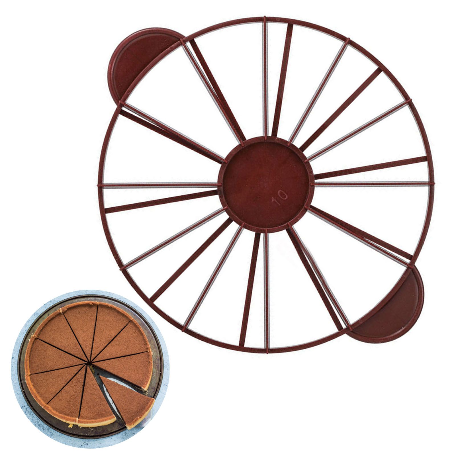 Cake Portion Marker Food Grade Round 10/12 Piece Cake Slice Marker Equal view 12