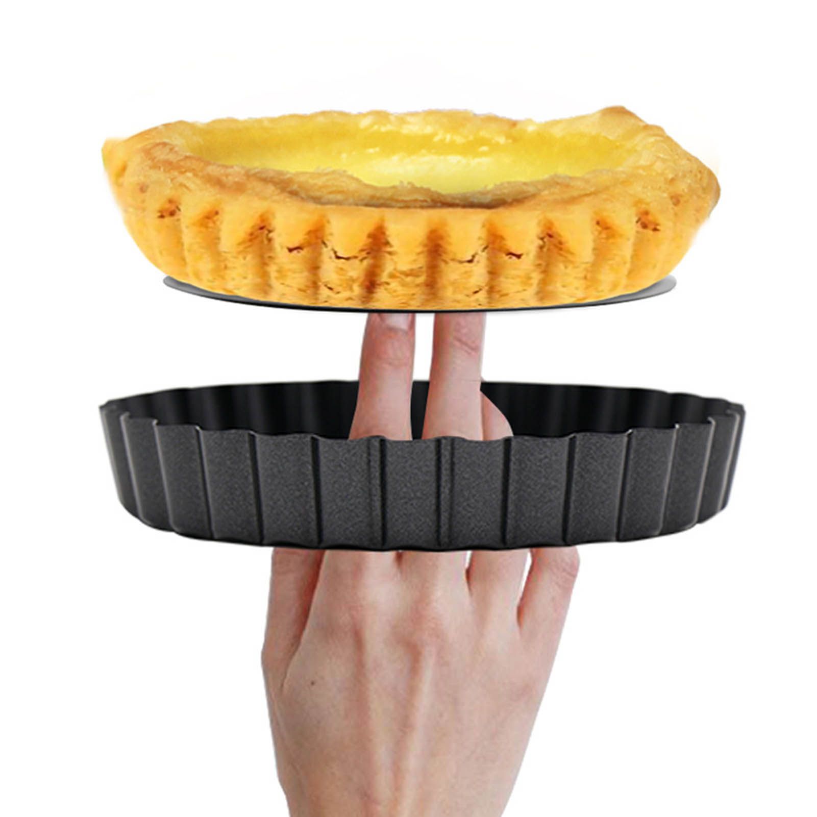 6 Pcs Mini Cake Mould with Removable Bottom 3 Inch Egg Tart Mould Muffin Pans view 10