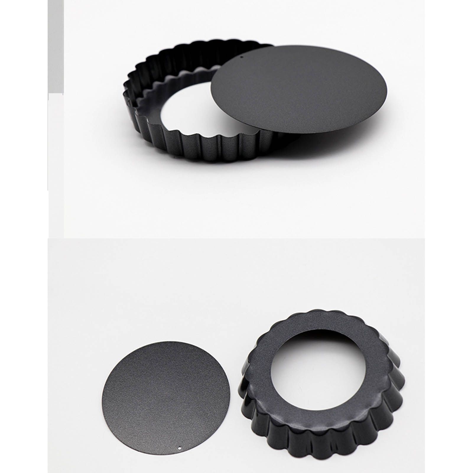 6 Pcs Mini Cake Mould with Removable Bottom 3 Inch Egg Tart Mould Muffin Pans view 14