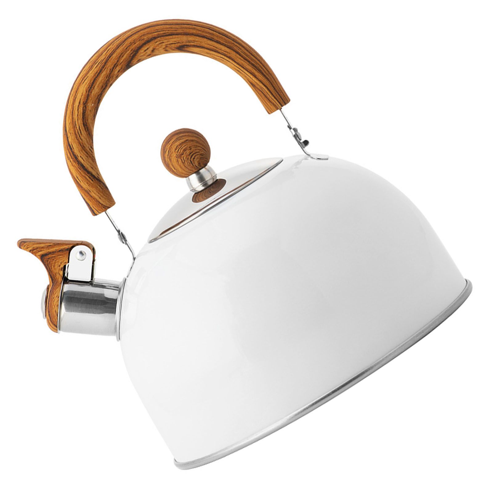 Whistle Kettle Stovetop Stainless Steel Foldable Handle Kitchen Supplies 2.5L view 3