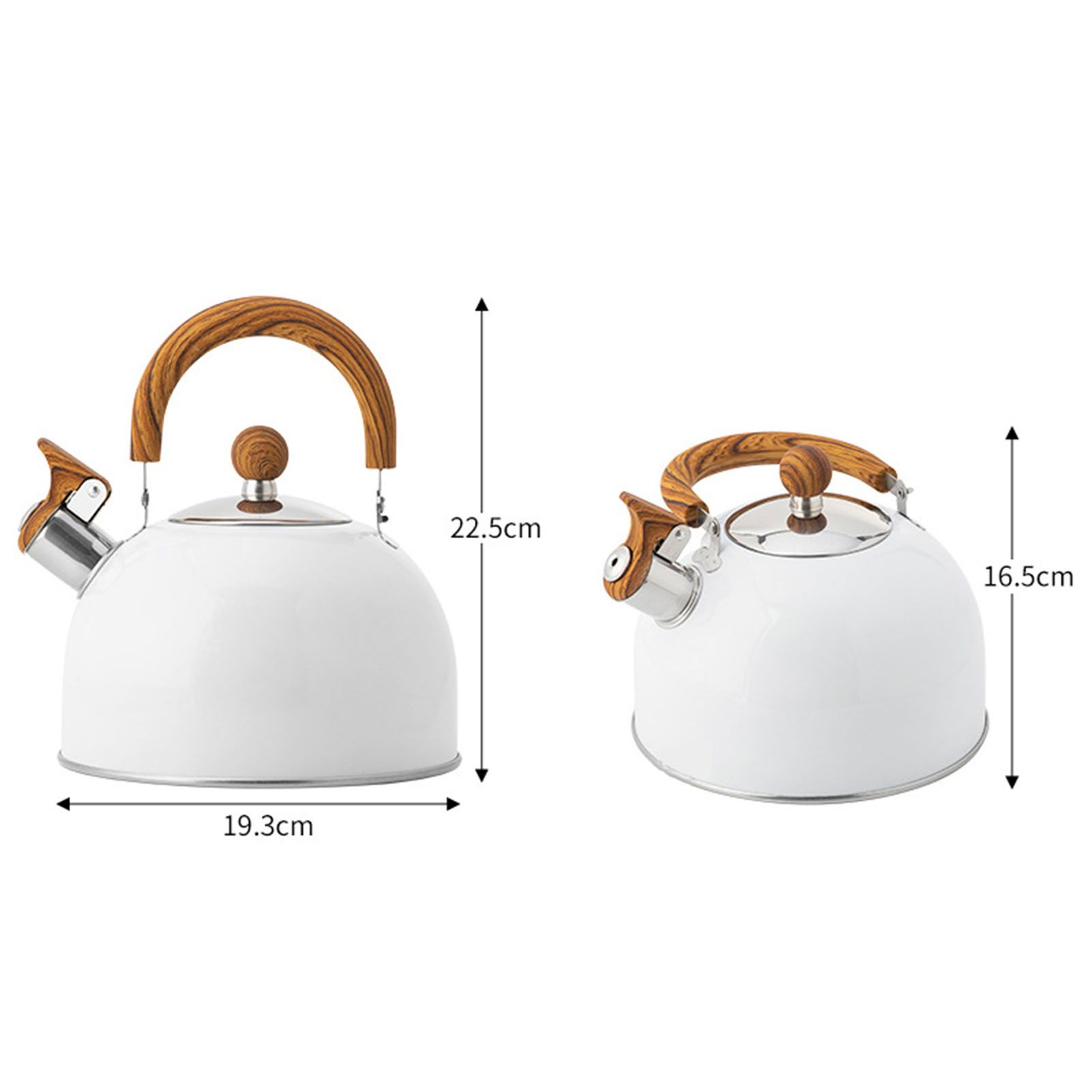 Whistle Kettle Stovetop Stainless Steel Foldable Handle Kitchen Supplies 2.5L view 10