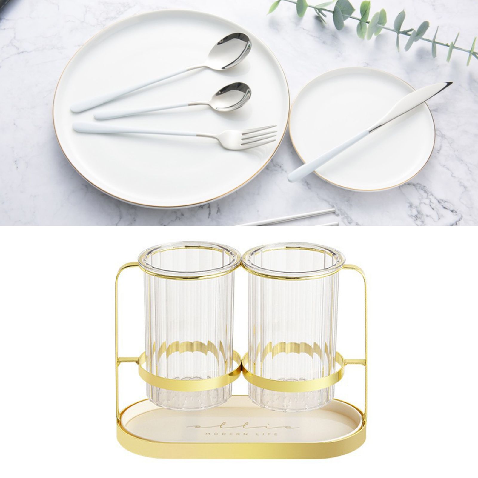 Chopsticks Drying Holder Iron PET Transparent Chopsticks Drying Caddy for view 5