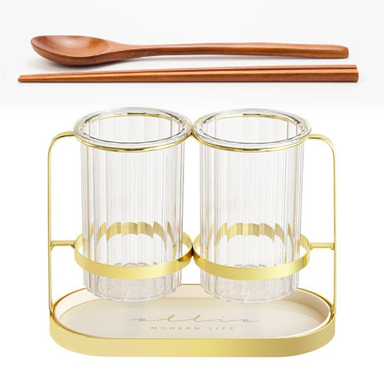 Chopsticks Drying Holder Iron PET Transparent Chopsticks Drying Caddy for view 6