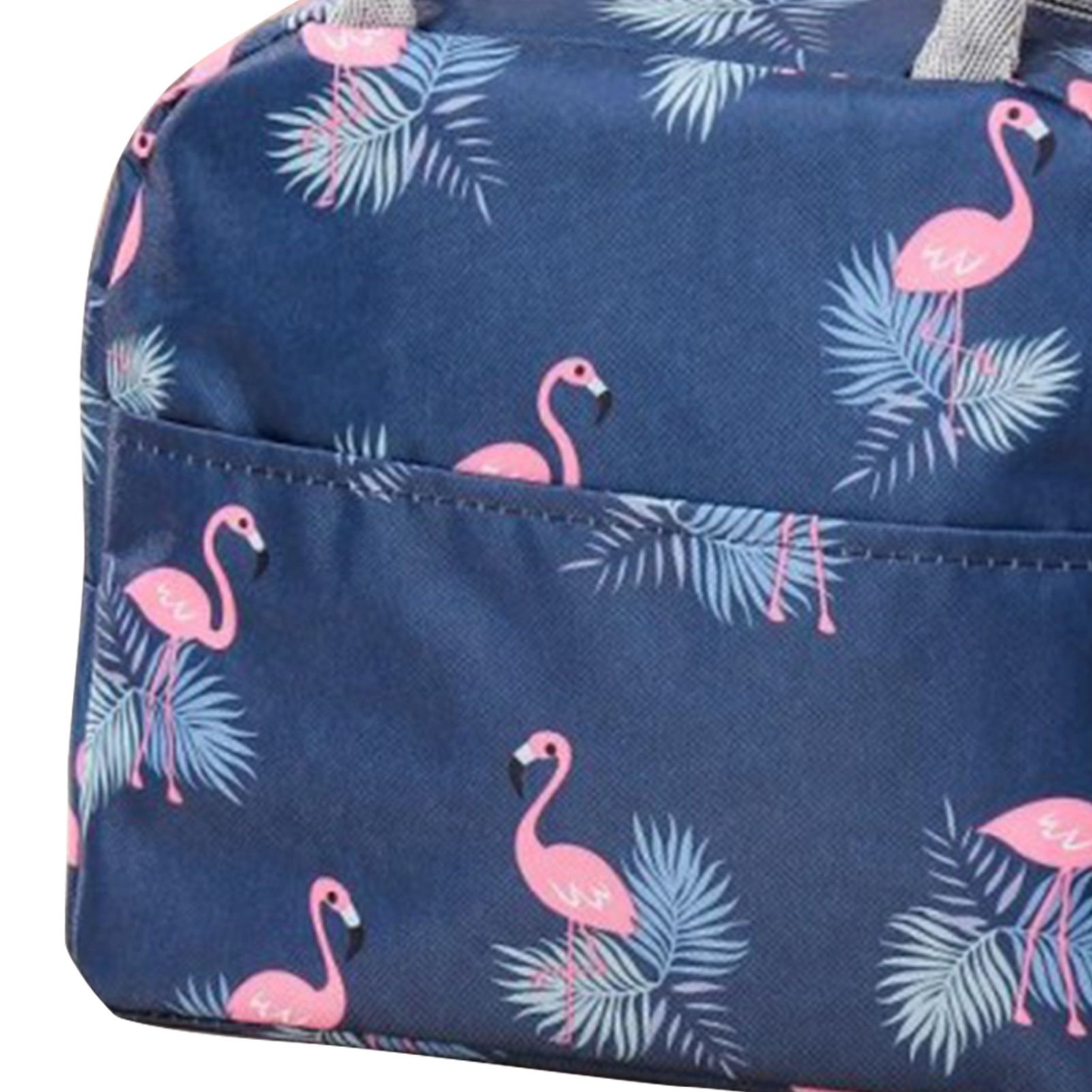 Insulated Lunch Bag Large Capacity Flamingo Pattern Portable Thickened Zipper view 8