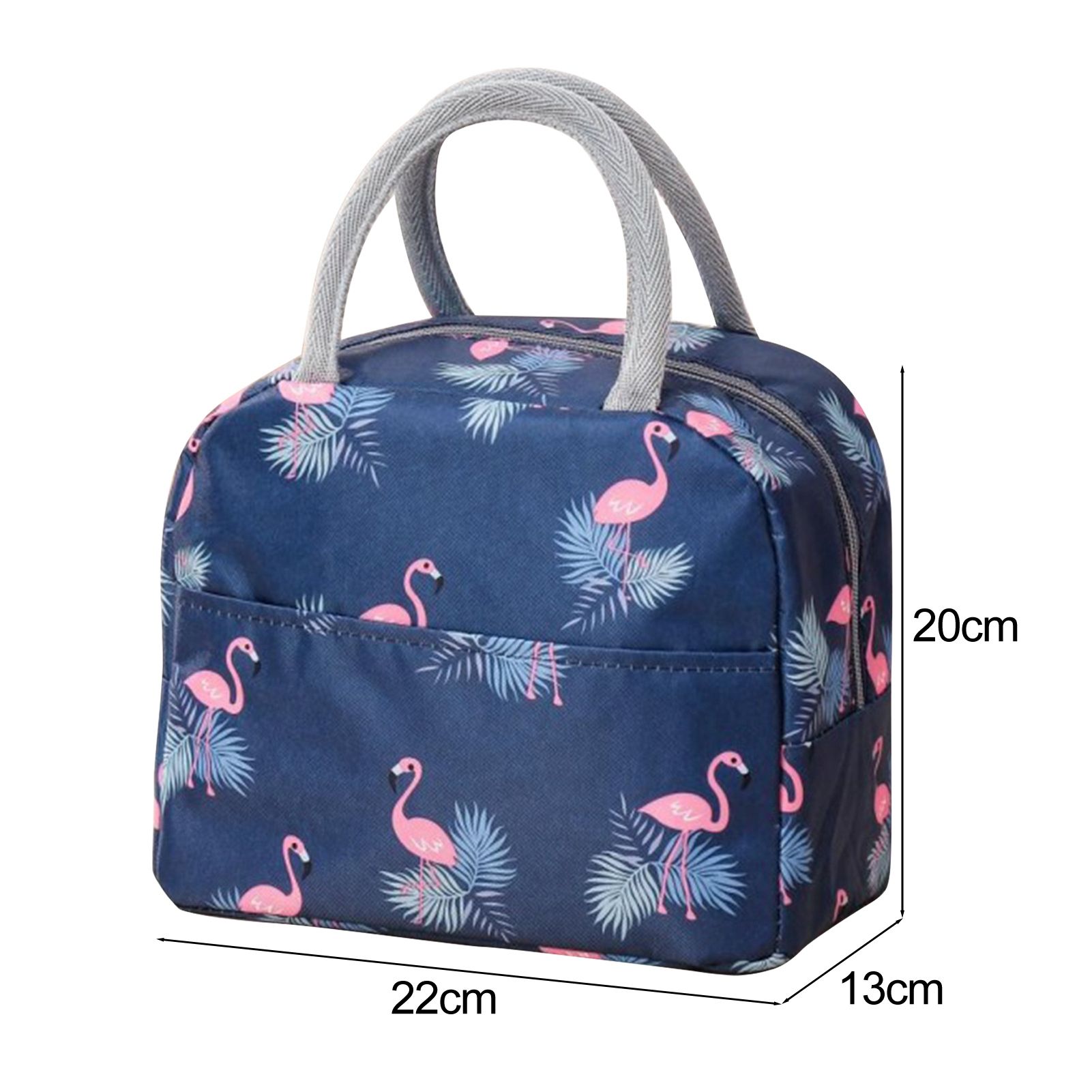 Insulated Lunch Bag Large Capacity Flamingo Pattern Portable Thickened Zipper view 10