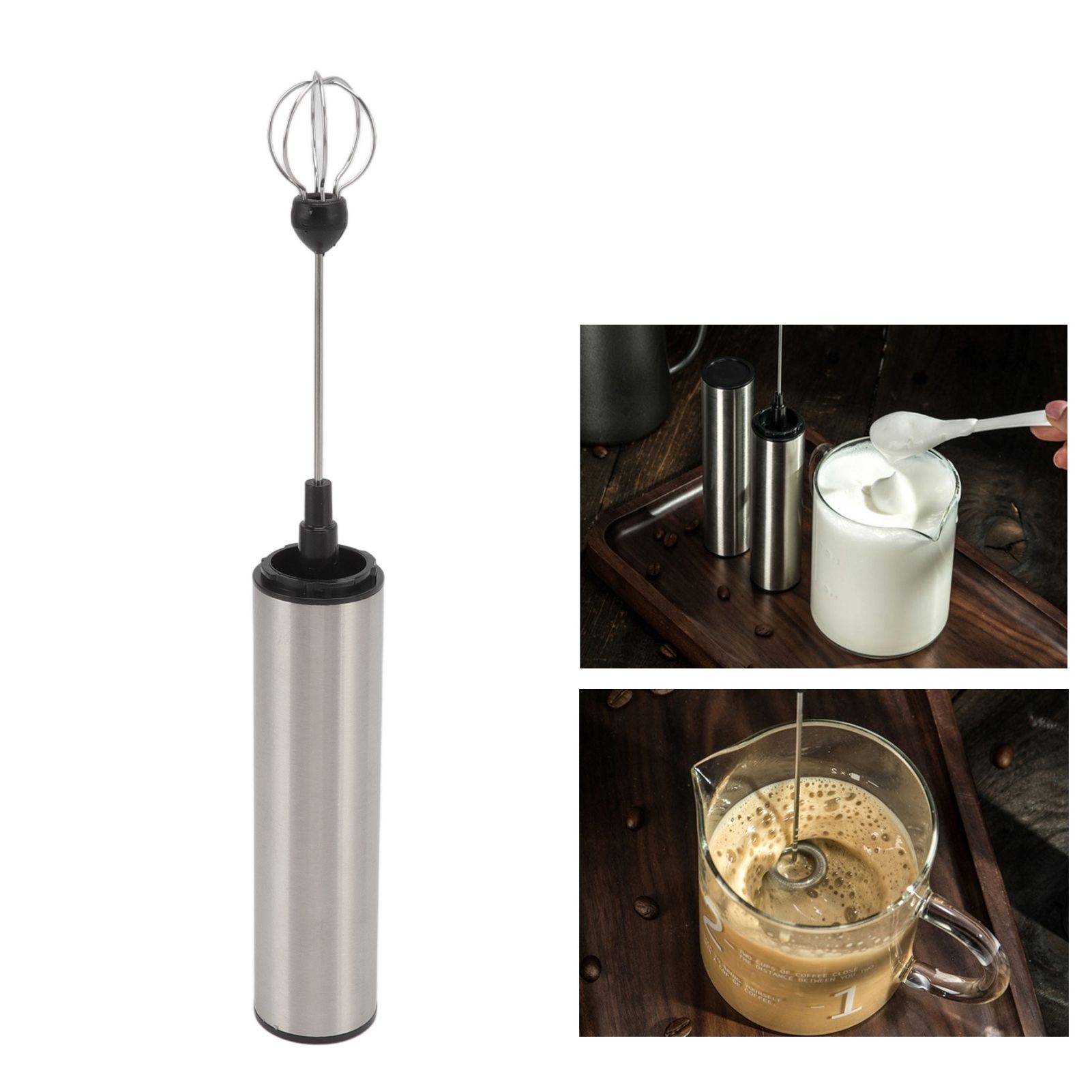 Electric Mini Blender Handheld Auto Stainless Steel Detachable Milk Foamer for view 11