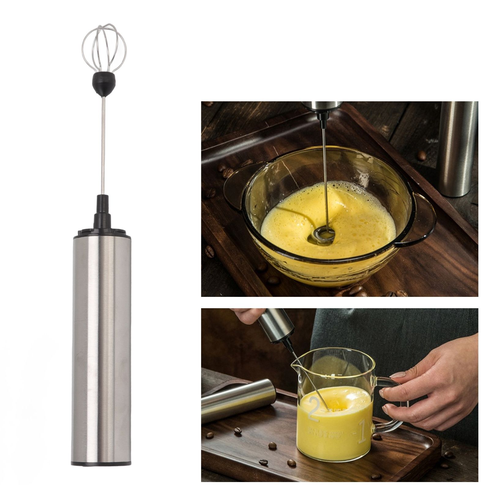Electric Mini Blender Handheld Auto Stainless Steel Detachable Milk Foamer for view 12