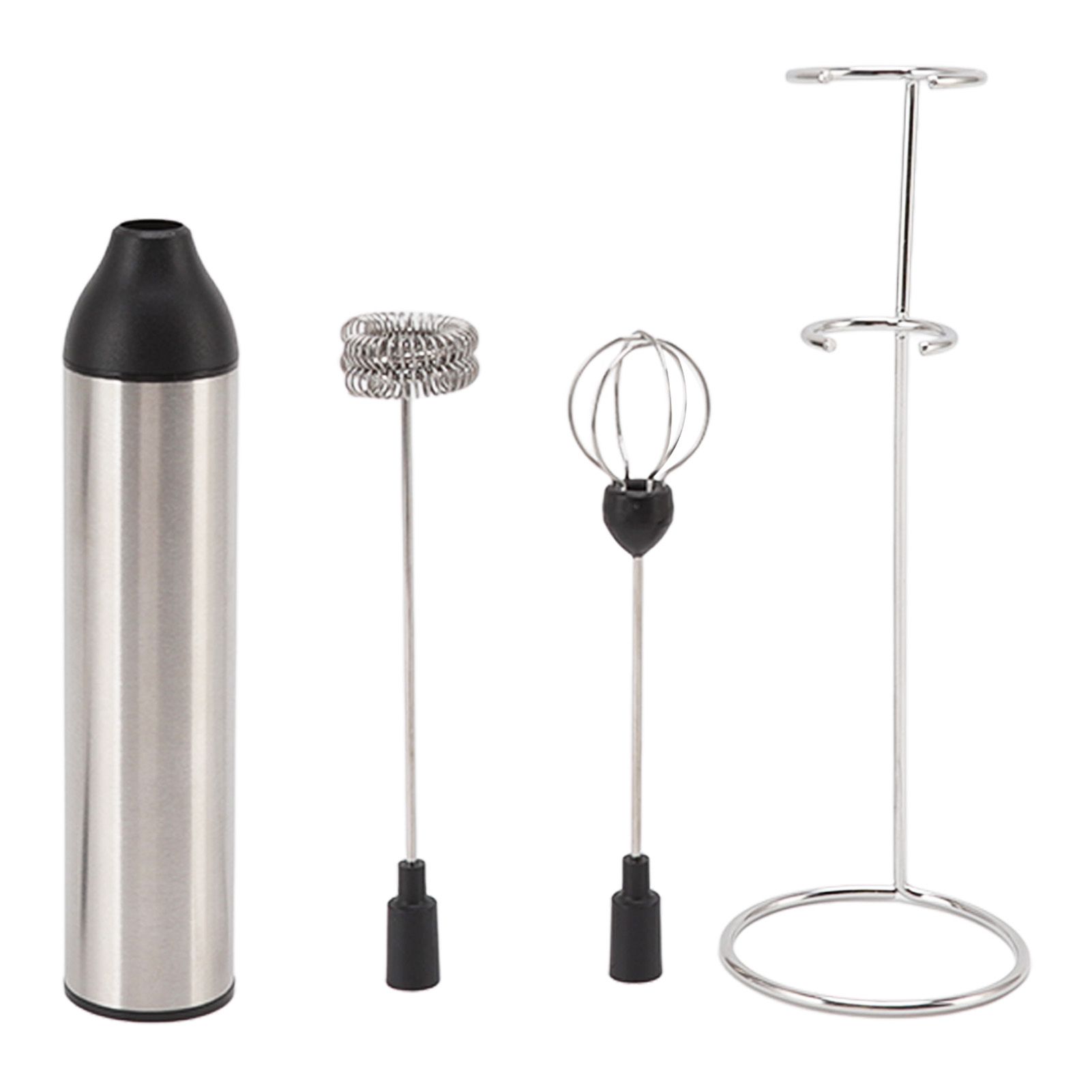 Handheld Milk Frother Lightweight Stainless Steel ABS Electric Whisk with 2