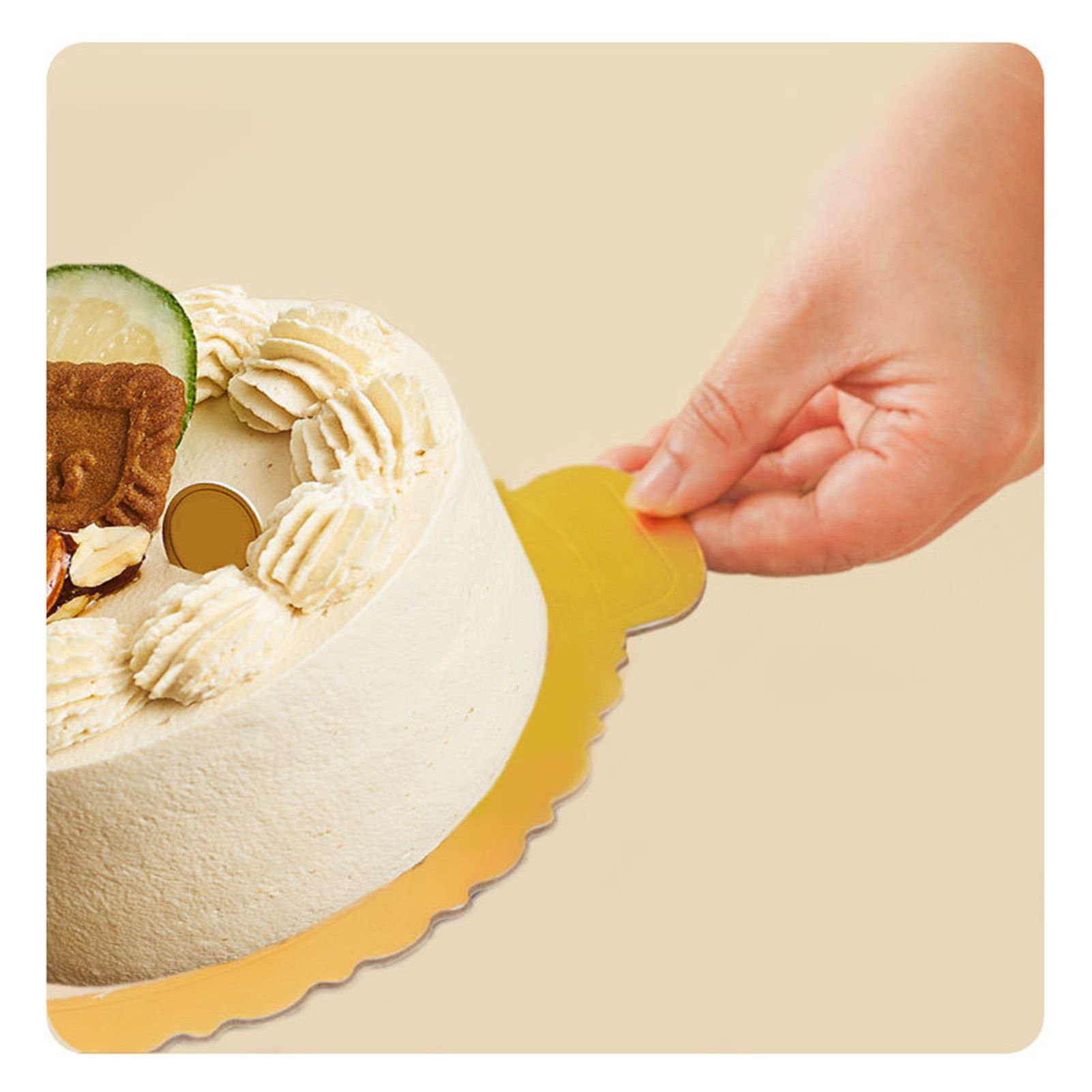 200Pcs Golden Cake Base Board 3.5in Round Cake Pad for Mini Cakes Muffins view 8